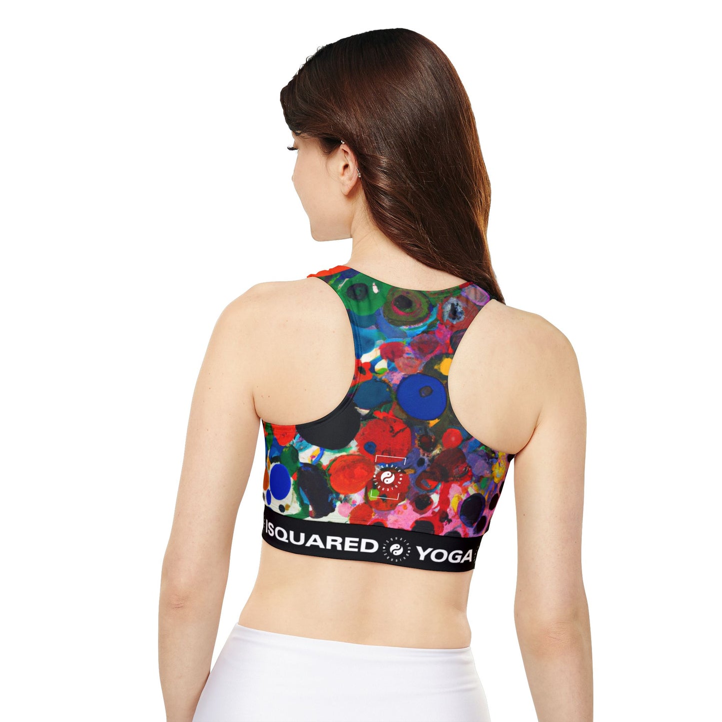 Ink drops meditation - Lined & Padded Sports Bra