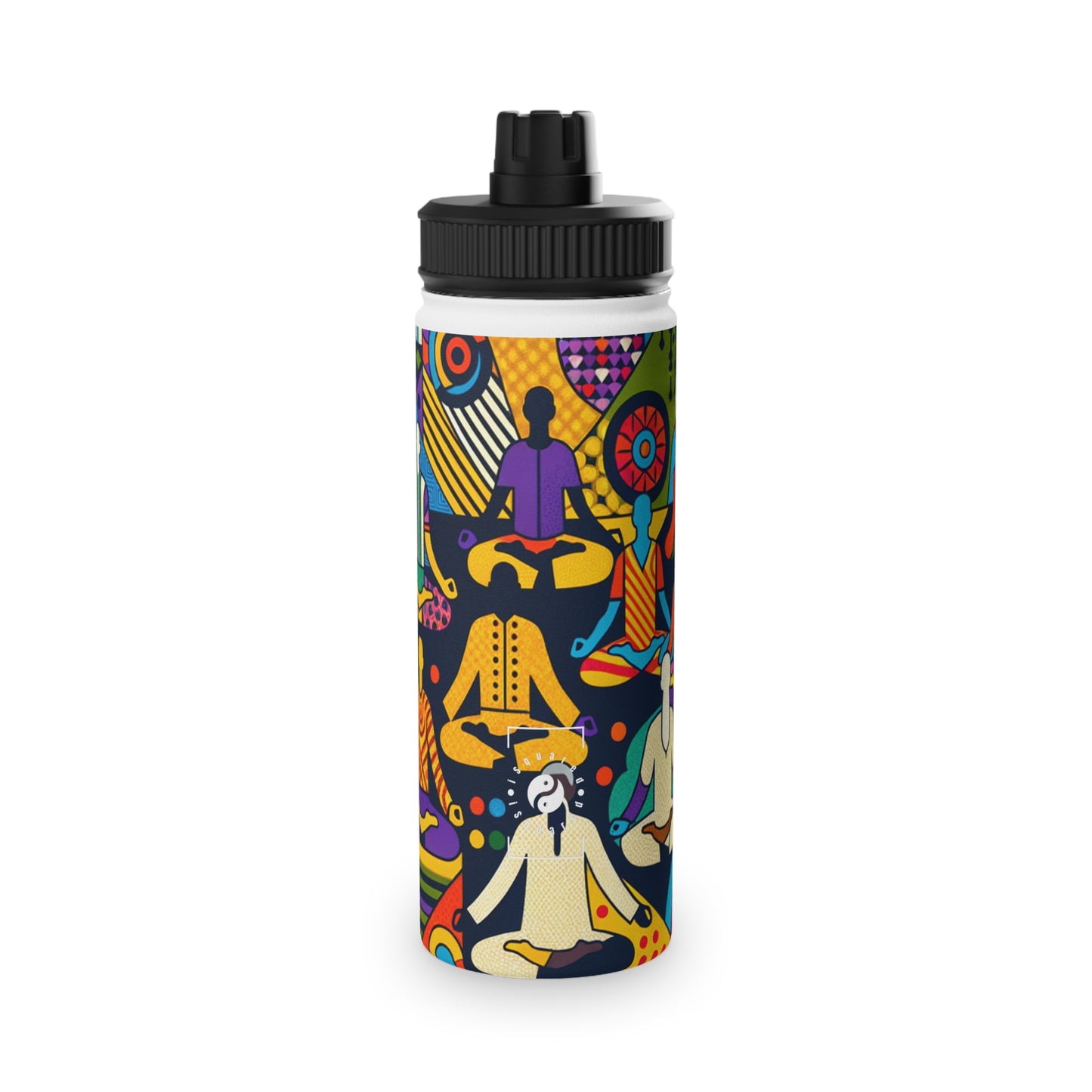 "Vibrant Sadana: Unleashing the Prana in Nouveau Réalité" - Sports Water Bottle