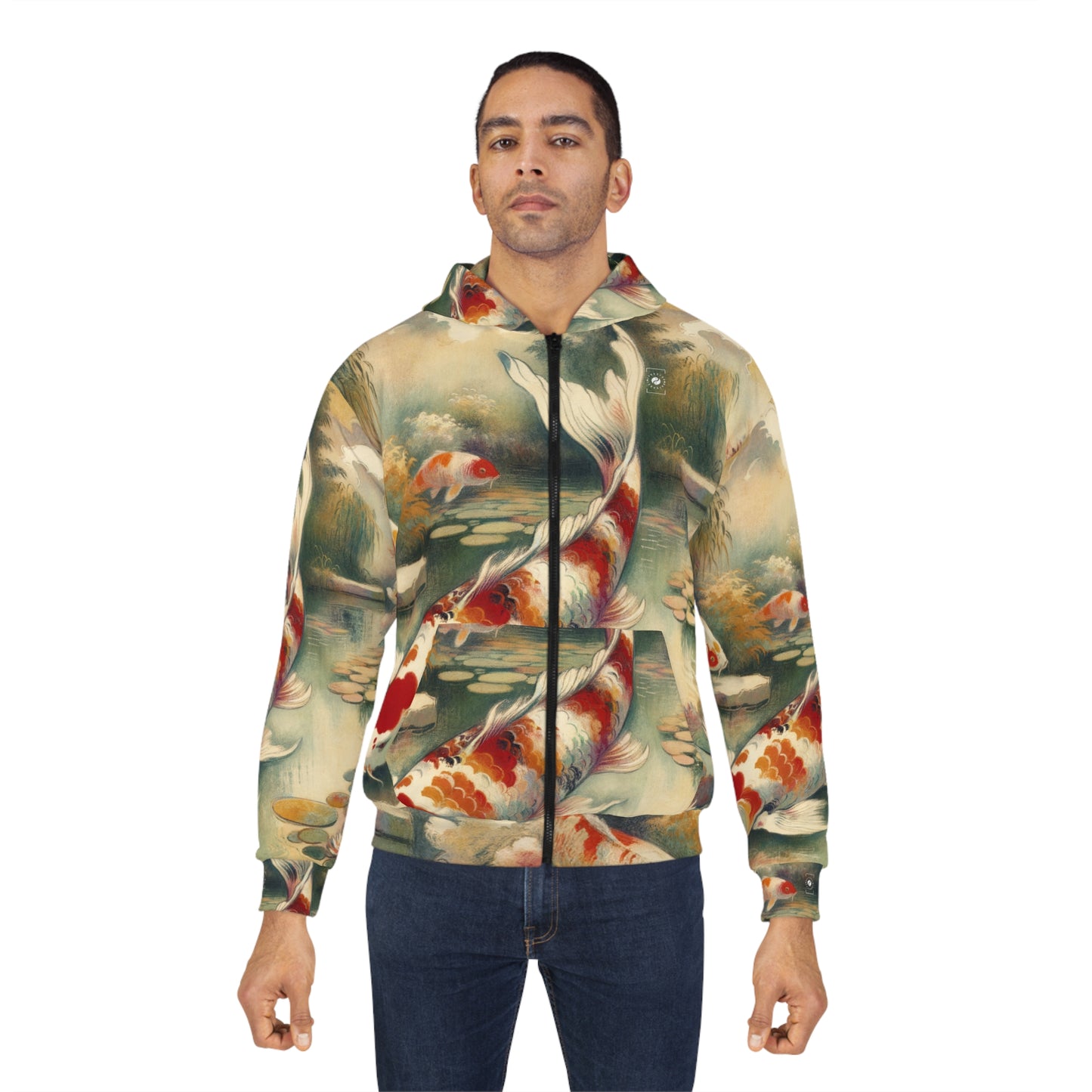 Koi Lily Pond - Zip Hoodie