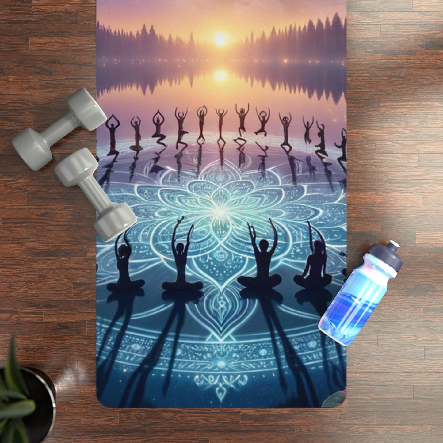 "Celestial Serenity: Mandala's Reflection" - Yoga Mat