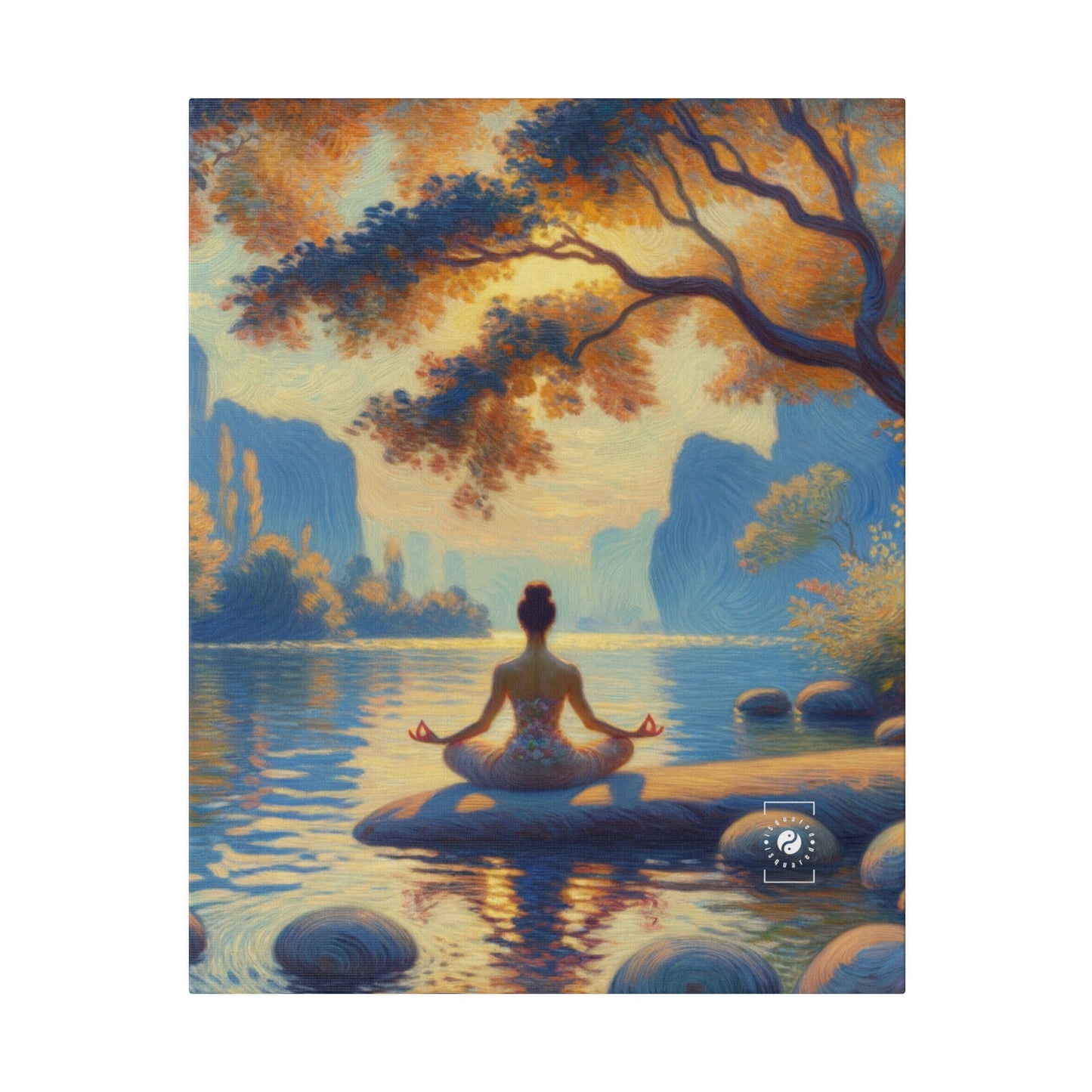 "Zen Blossom Alignment" - Art Print Canvas