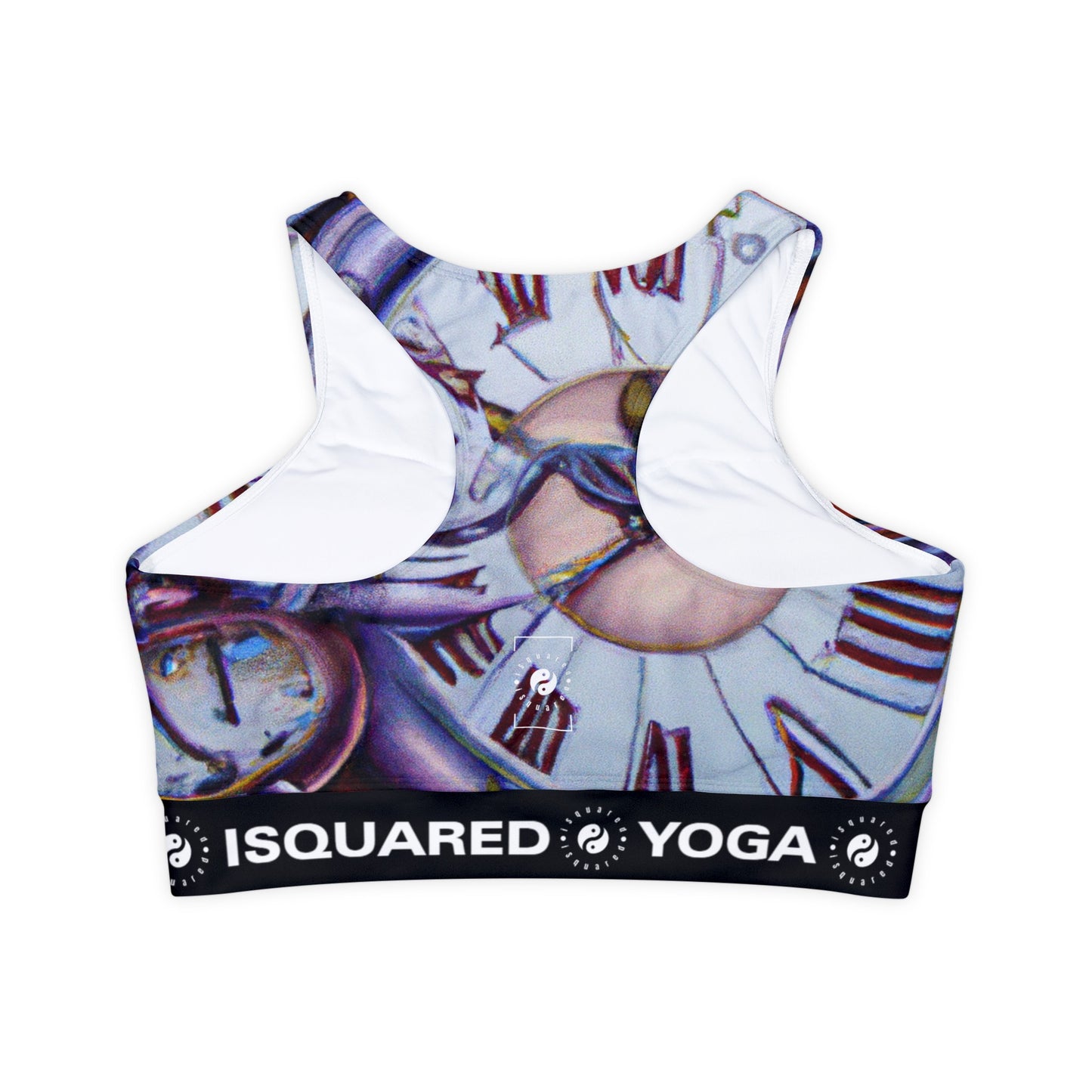 "Chrono Illusionist's Liquid Riddle" - Lined & Padded Sports Bra