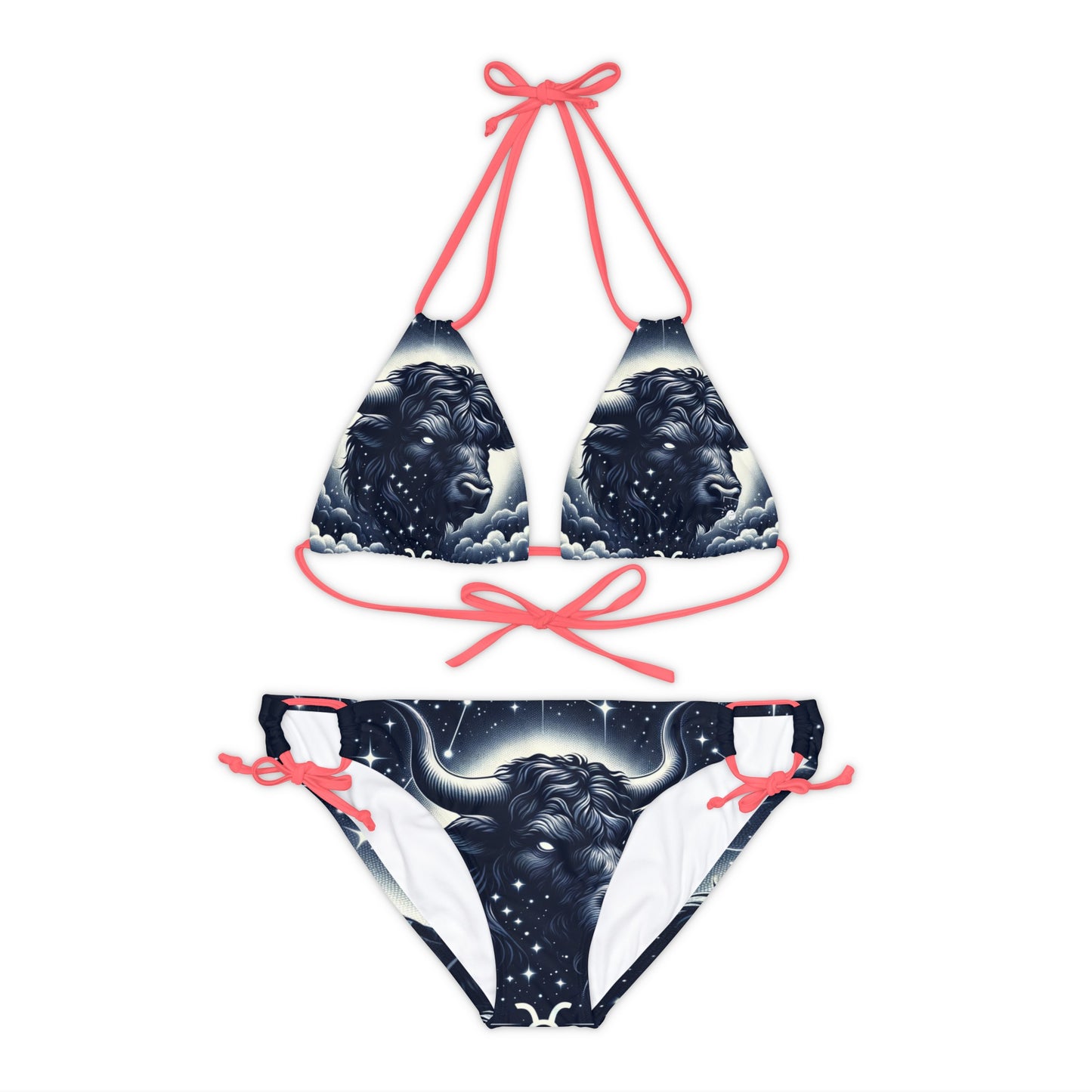 Celestial Taurine Constellation - Lace-up Bikini Set