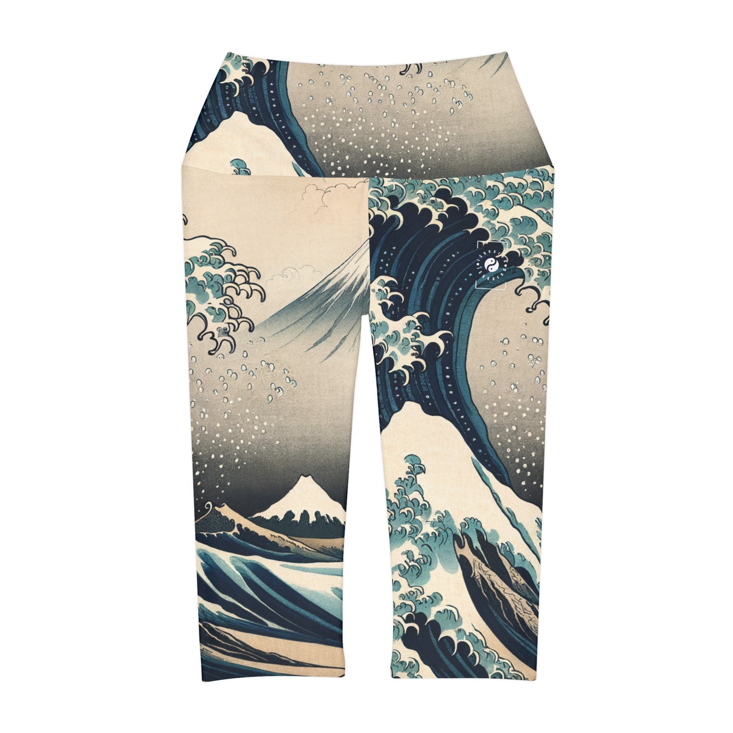 "Indigo Surge Eternity" - Legging Capri Taille Haute