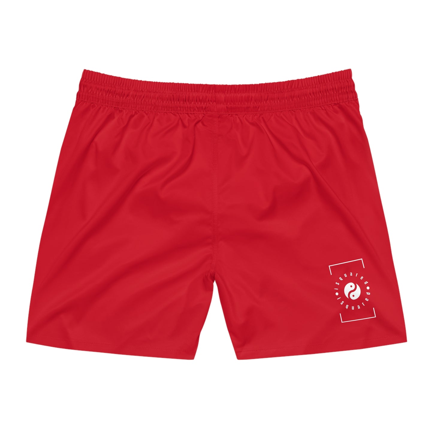 #D10927 Rouge Écarlate - Short de bain (couleur unie) pour homme