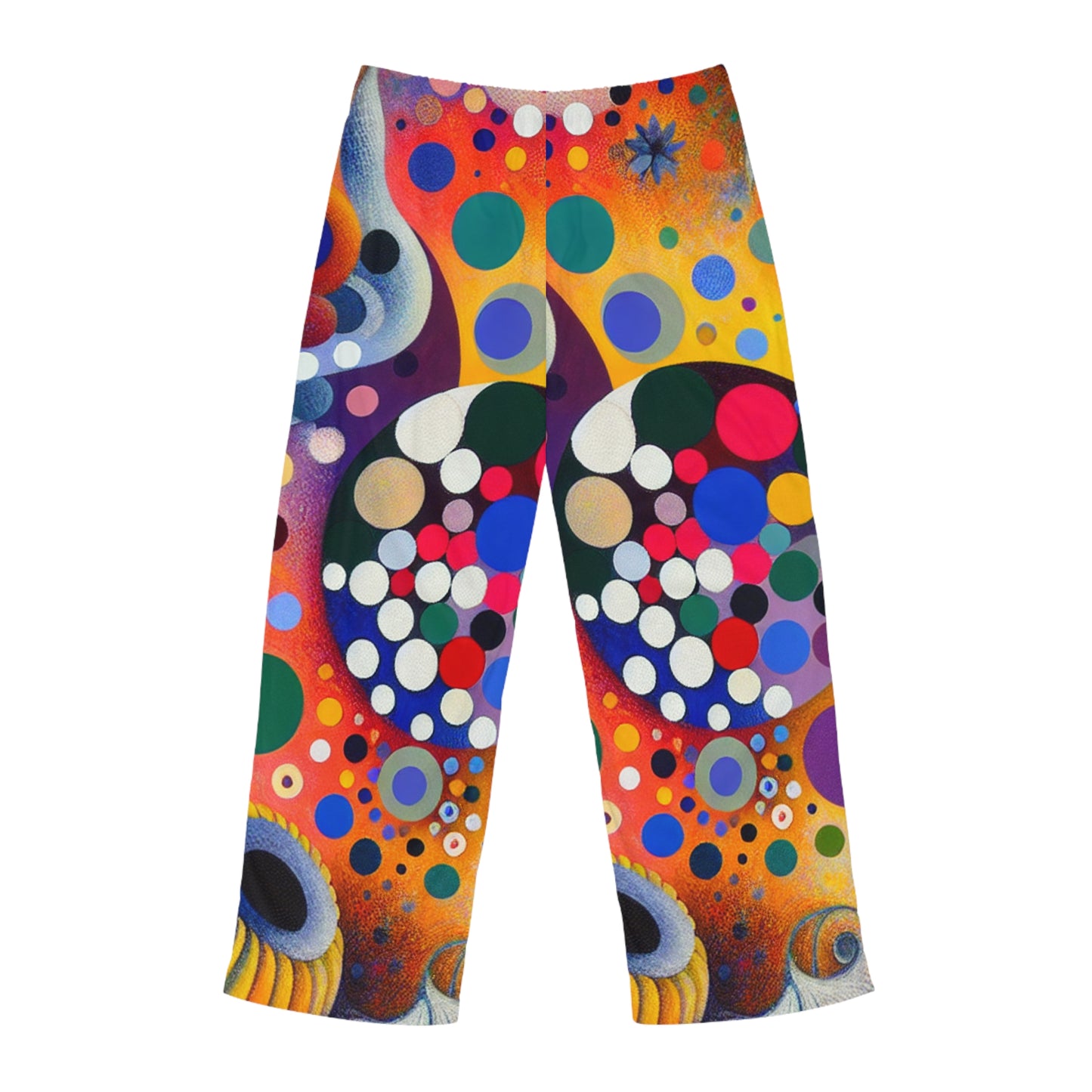 "Polka Petals in Yogic Surrealism: An Artistic Salute to Kusama and Kahlo" - men's Lounge Pants