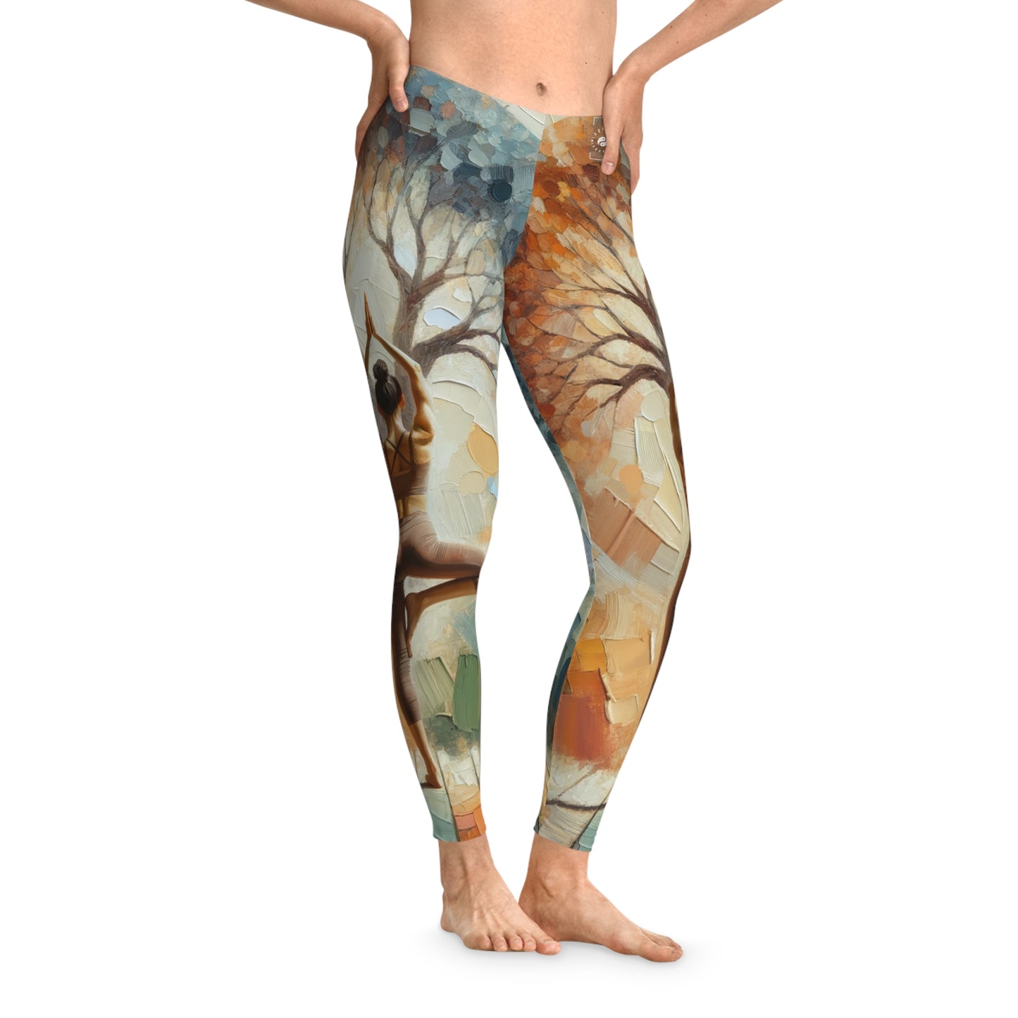 "Stability in Surrender: Vrikshasana in Harmony with Earth" - Unisex Tights