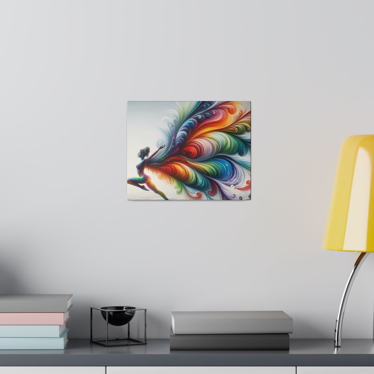 "Yogini's Rainbow Flight" - Art Print Canvas