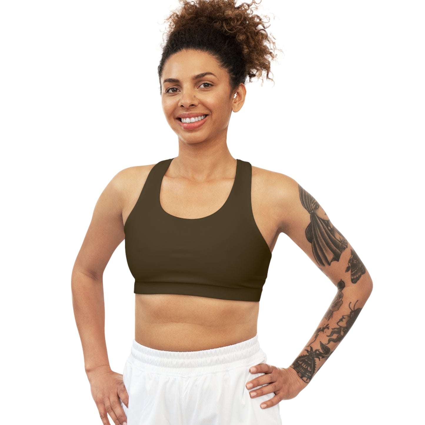 Earthy Brown - Seamless Sports Bra