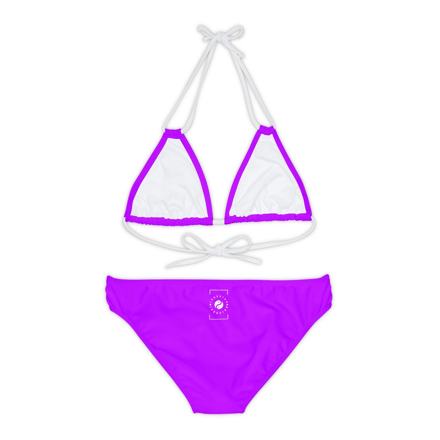 #BF00FF Electric Purple - Lace-up Bikini Set