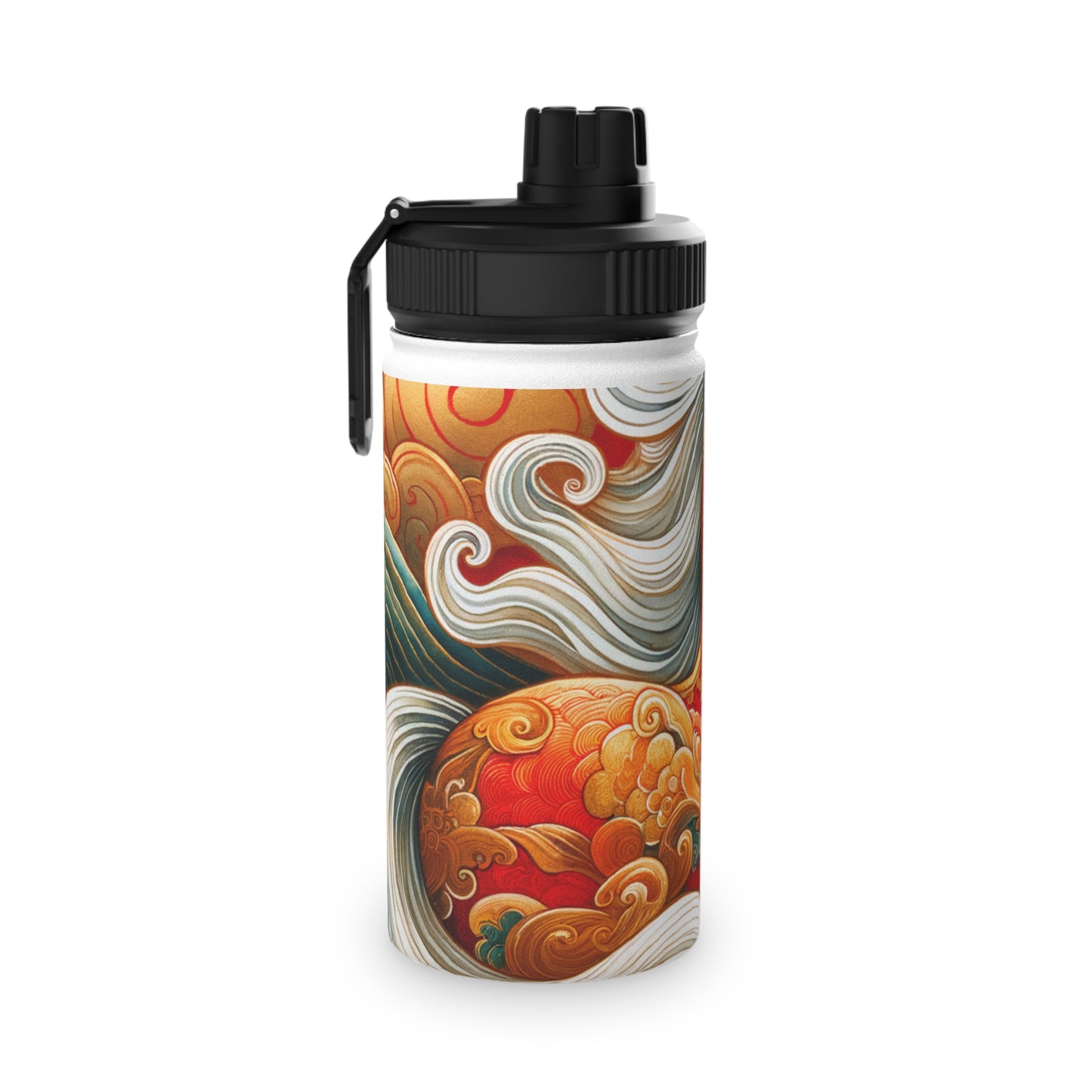 "Gold Gallop on Vermilion Vista: A Lunar New Year’s Ode" - Sports Water Bottle