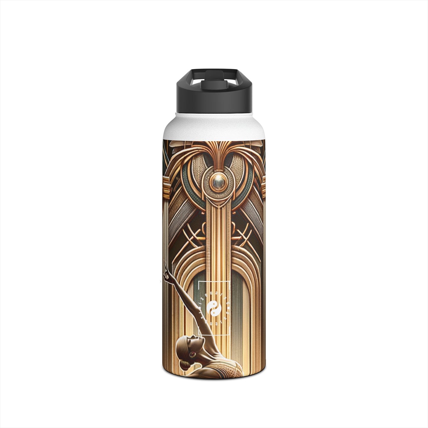 Deco Serenity: A Fusion of Opulence and Zen - Water Bottle