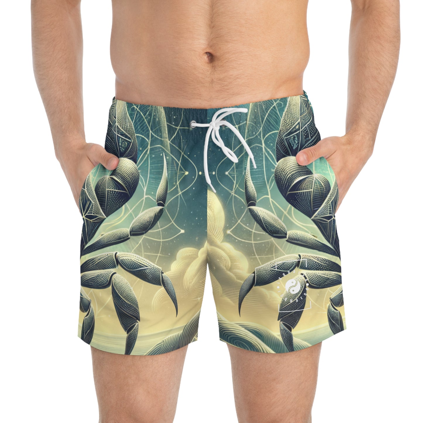 Crab Constellation Yoga - Swim Trunks for Men