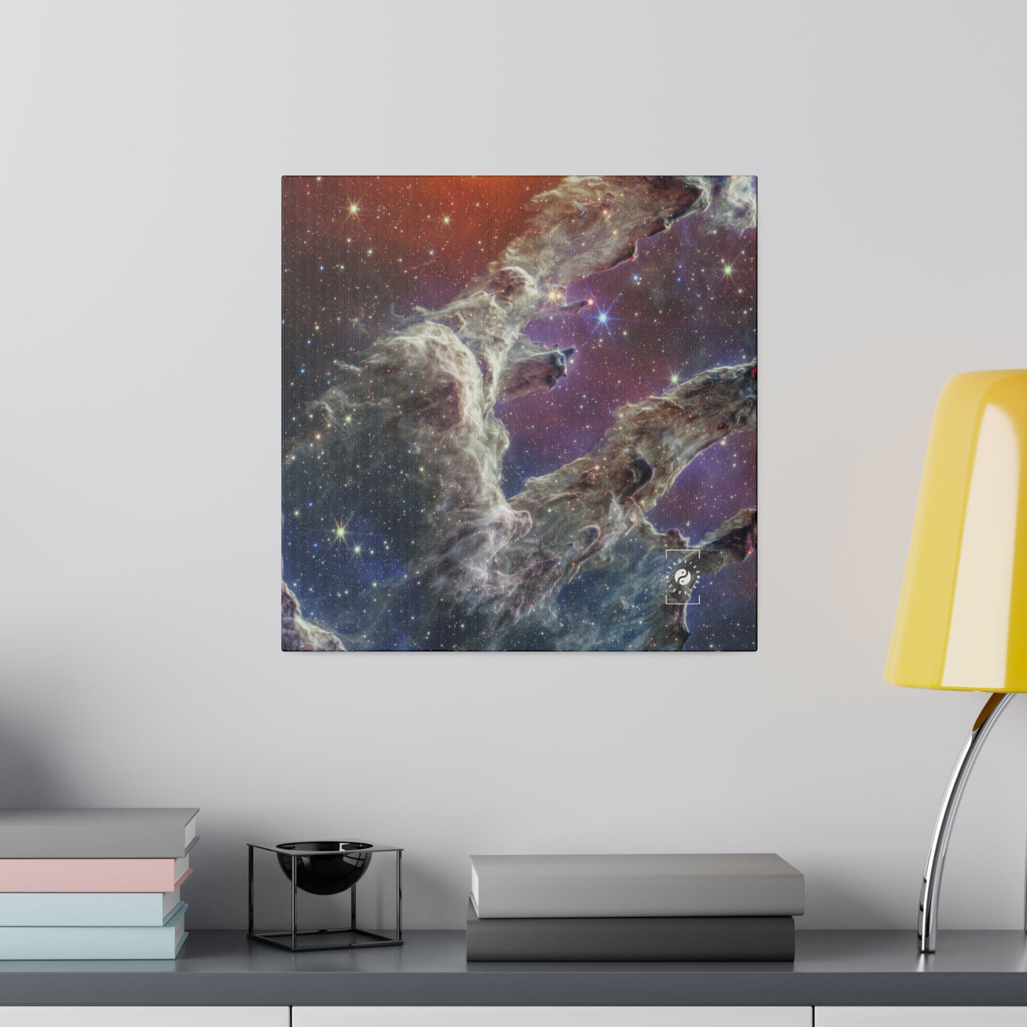 Pillars of Creation (NIRCam and MIRI Composite Image) - JWST Collection - Art Print Canvas