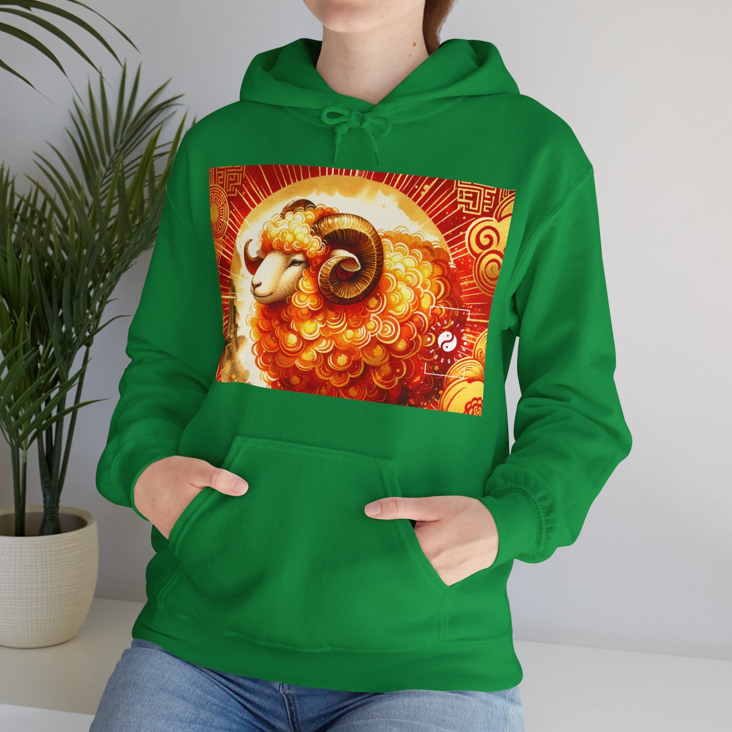 "Auspicious Gold of Divine Ewe: A Lunar New Year Revelry" - Hoodie