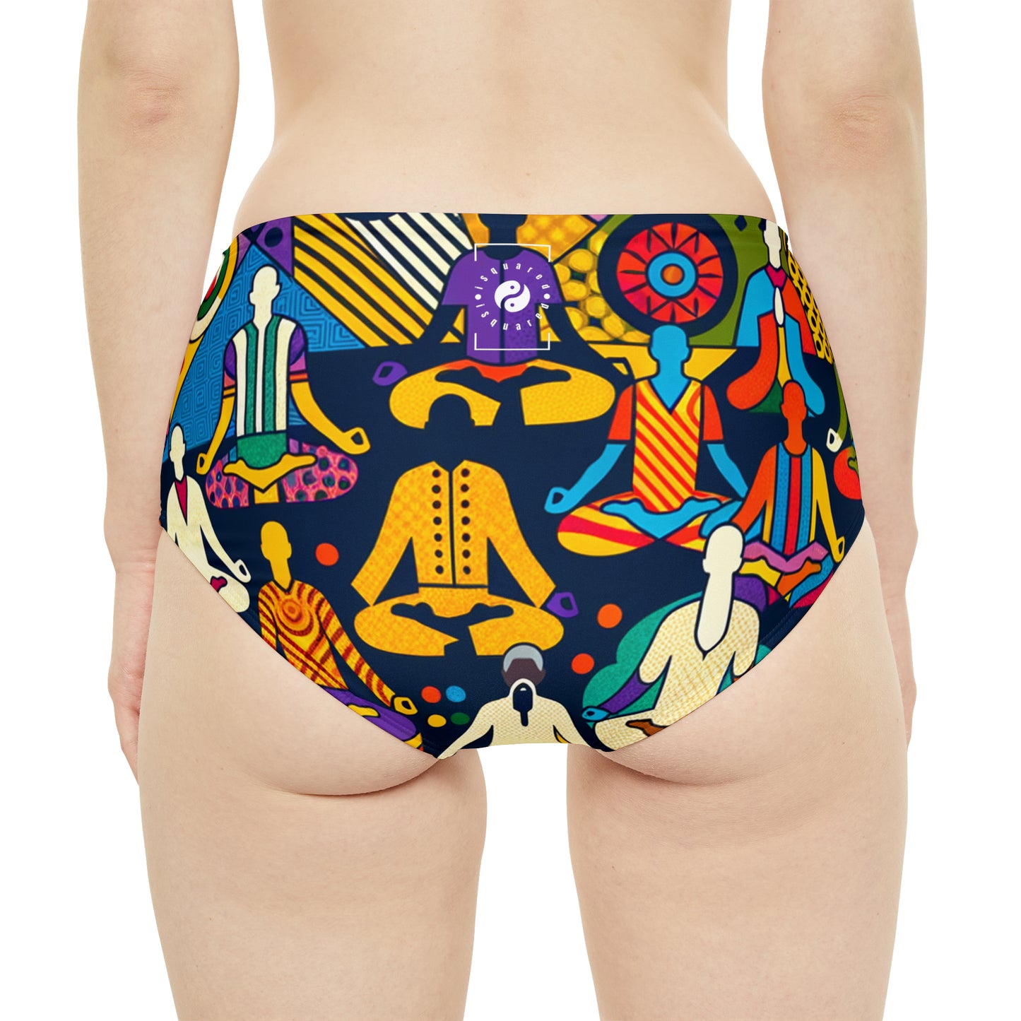 "Vibrant Sadana: Unleashing the Prana in Nouveau Réalité" - High Waisted Bikini Bottom