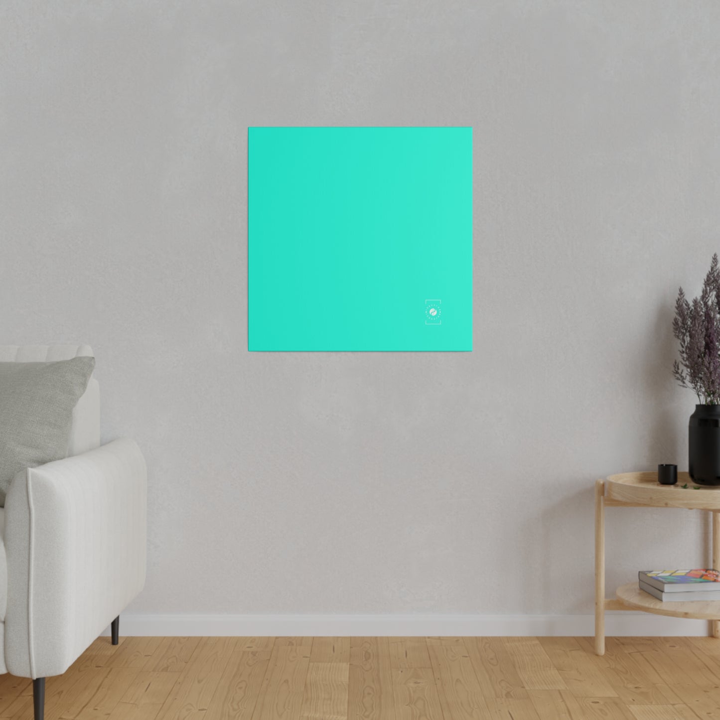 Neon Teal #11ffe3 - Art Print Canvas