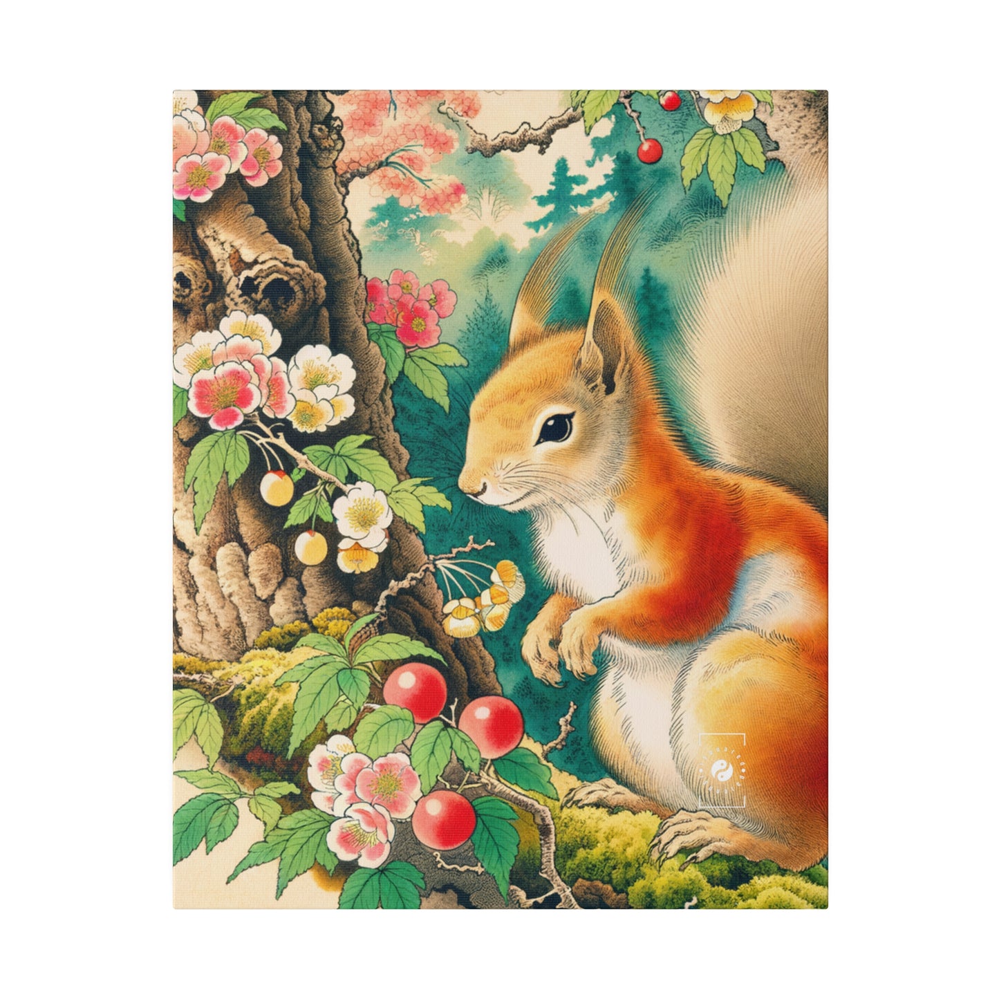 Squirrel's Serenity  - Art Print Canvas