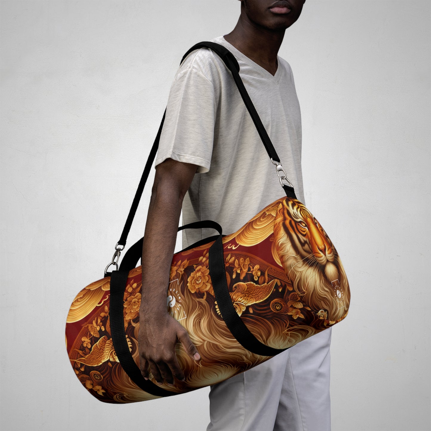 "Golden Majesty: Ascension of the Lunar Tiger" - Duffle Bag