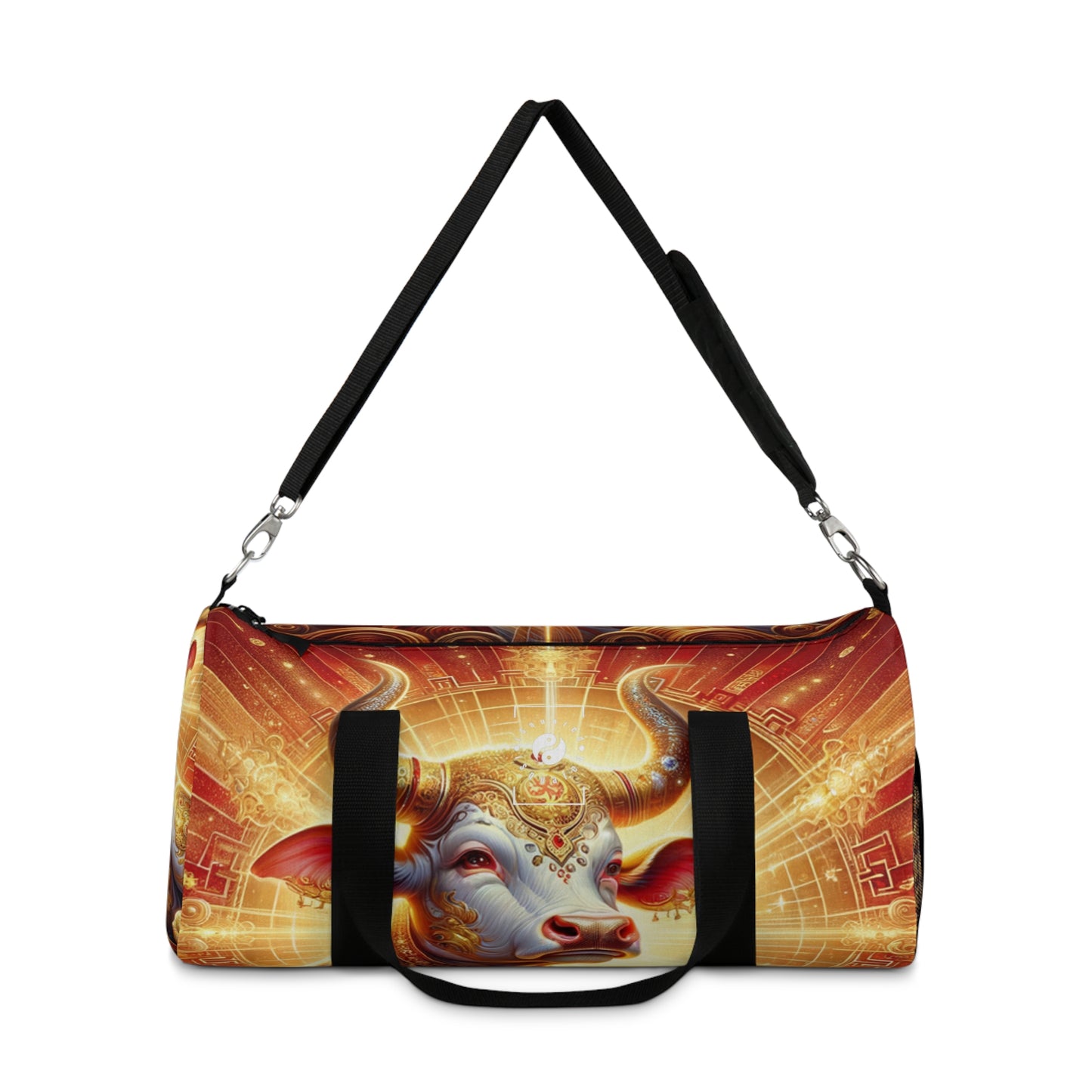 "Golden Euphoria: A Dance of the Divine Bovine" - Duffle Bag