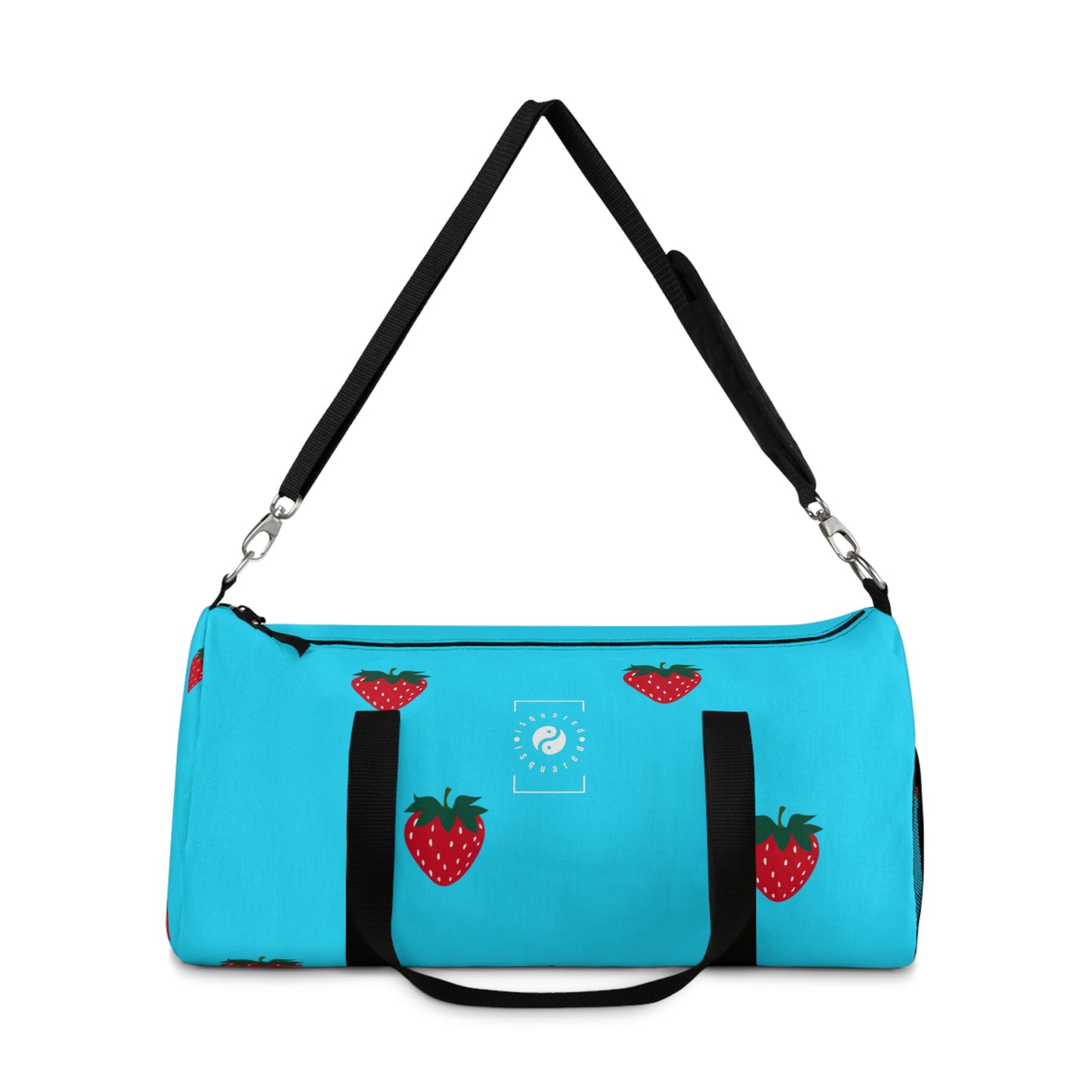 #22DEFF Light Blue + Strawberry - Duffle Bag