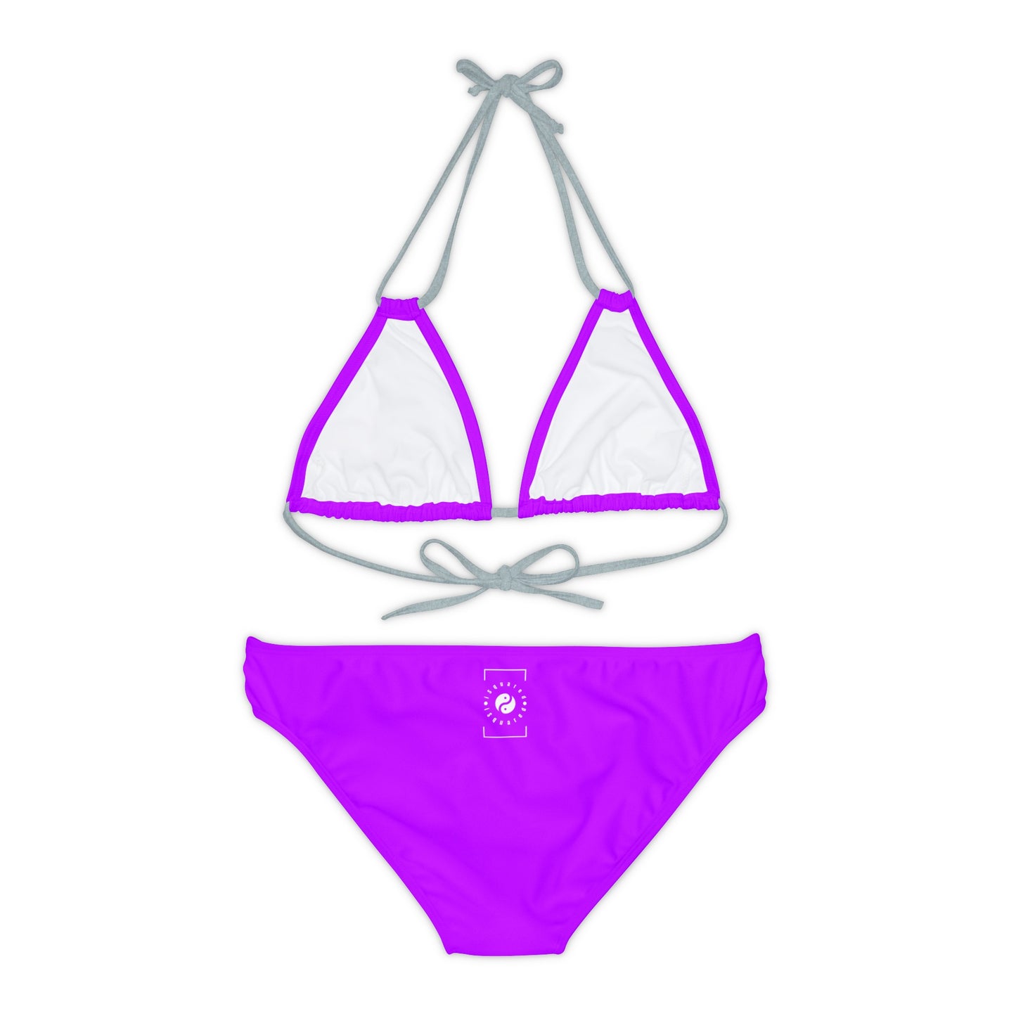 #BF00FF Electric Purple - Lace-up Bikini Set