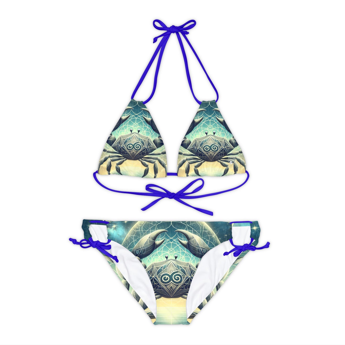 Crab Constellation Yoga - Lace-up Bikini Set