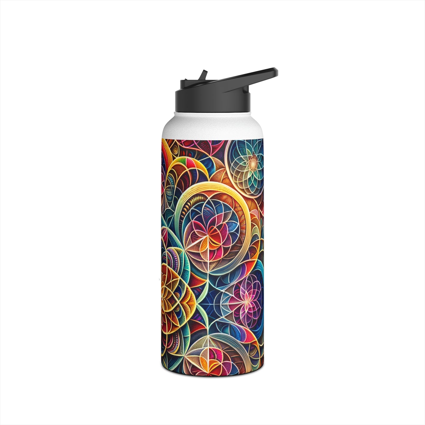 "Sacred Symmetry: Infinite Radiance of Love" - Water Bottle