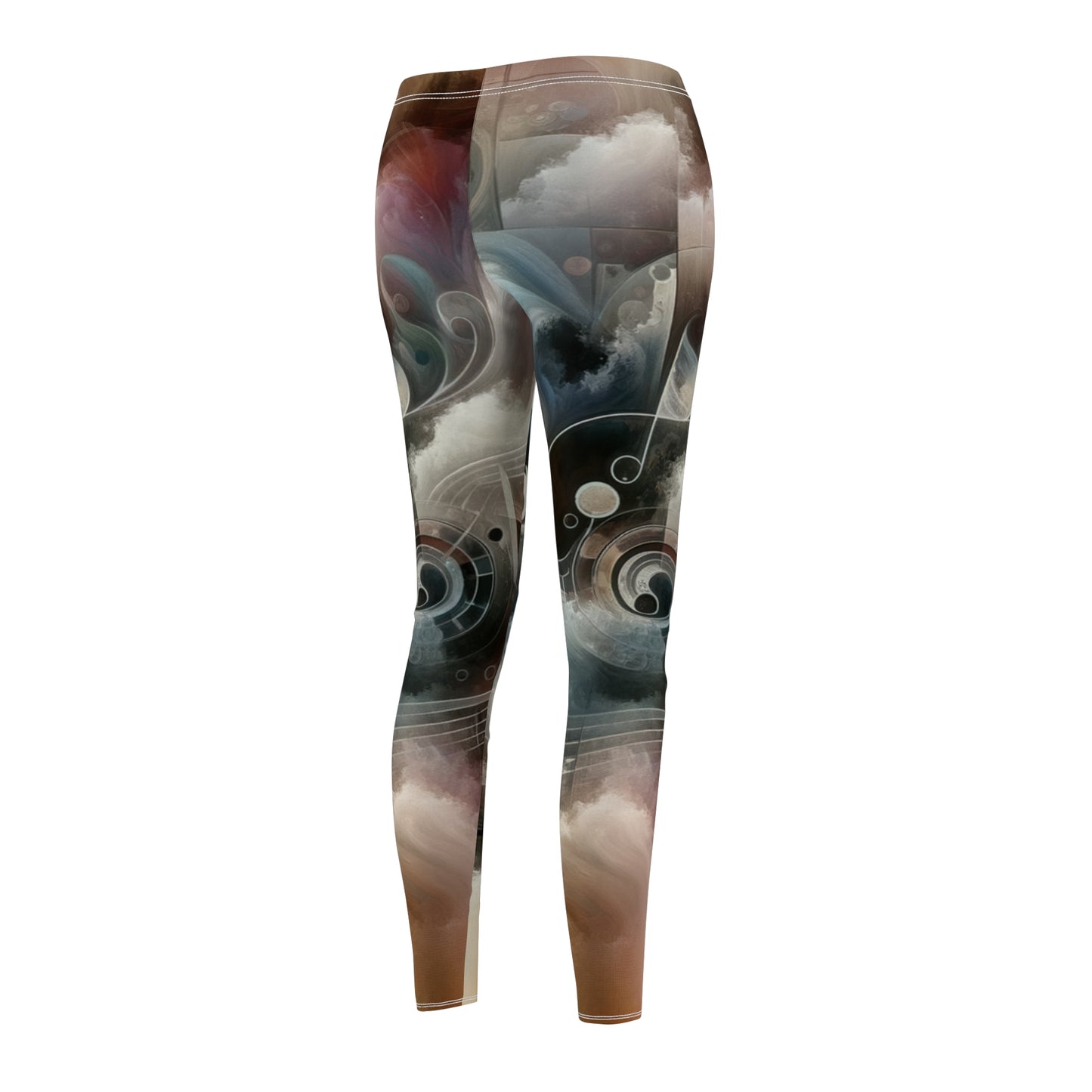 "Harmony of Descent: An Abstract Ode to La Traviata" - Casual Leggings