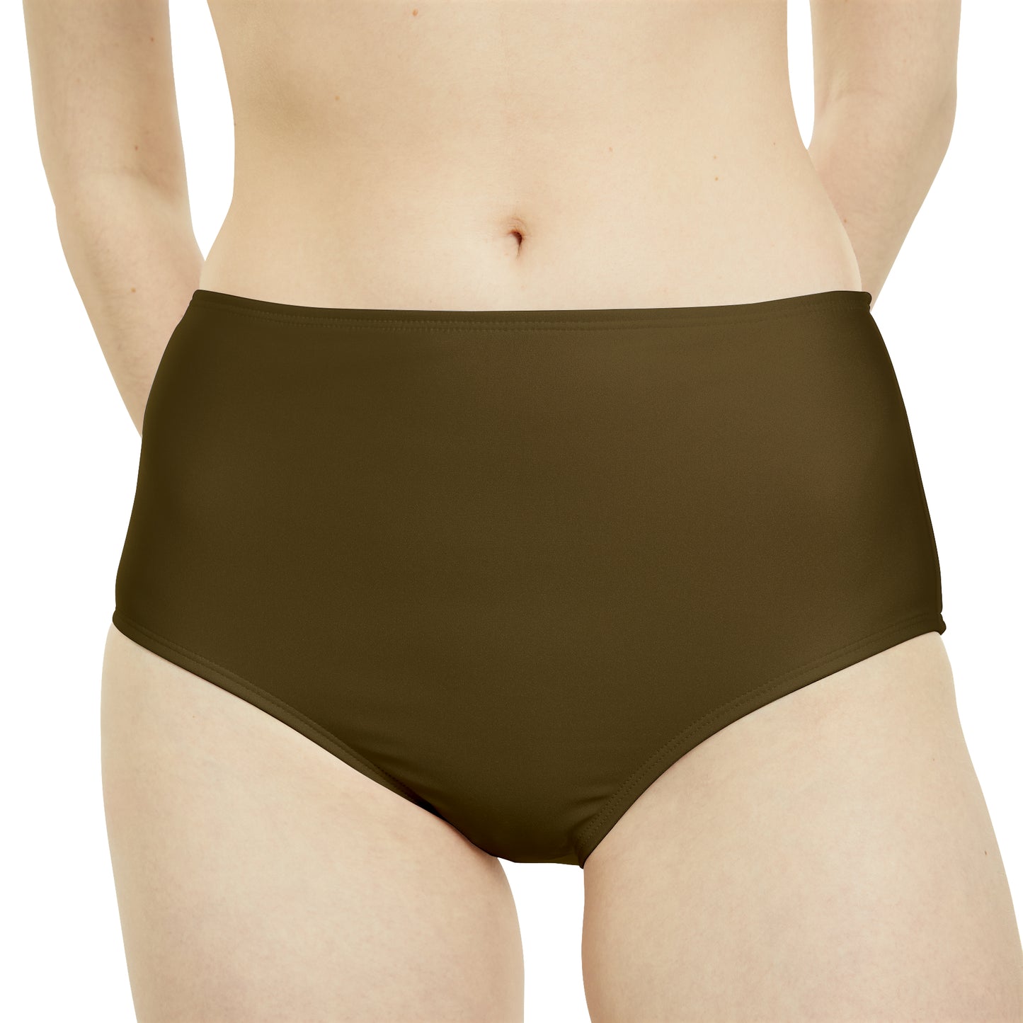 Earthy Brown - High Waisted Bikini Bottom