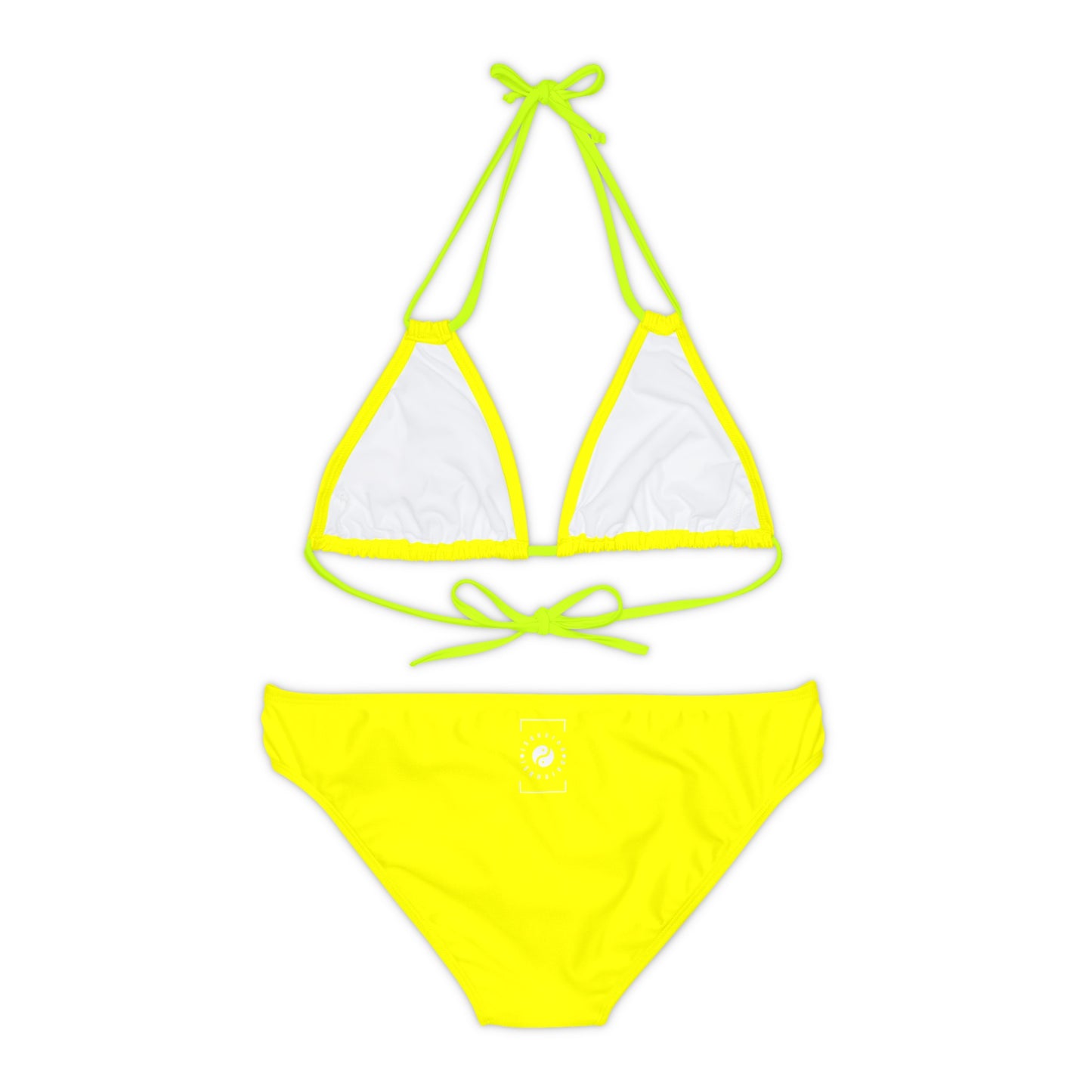 Neon Yellow FFFF00 - Lace-up Bikini Set