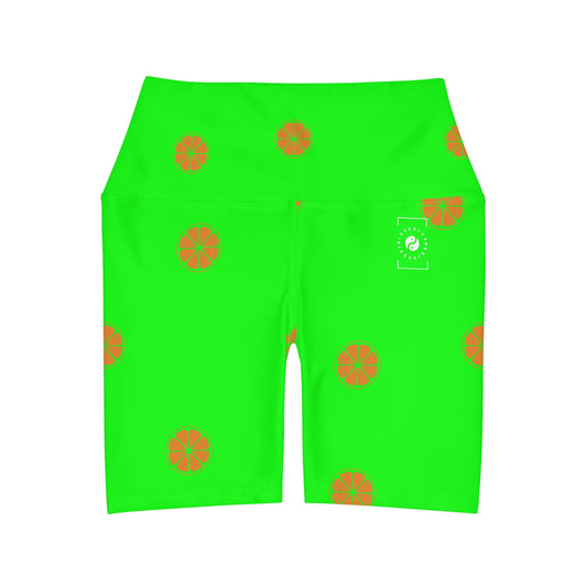 #05FD00 Vert Citron + Mandarine - short