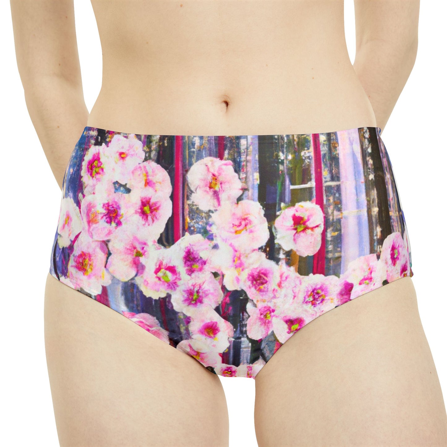 Abstract Bloom 05 - Bas de bikini taille haute