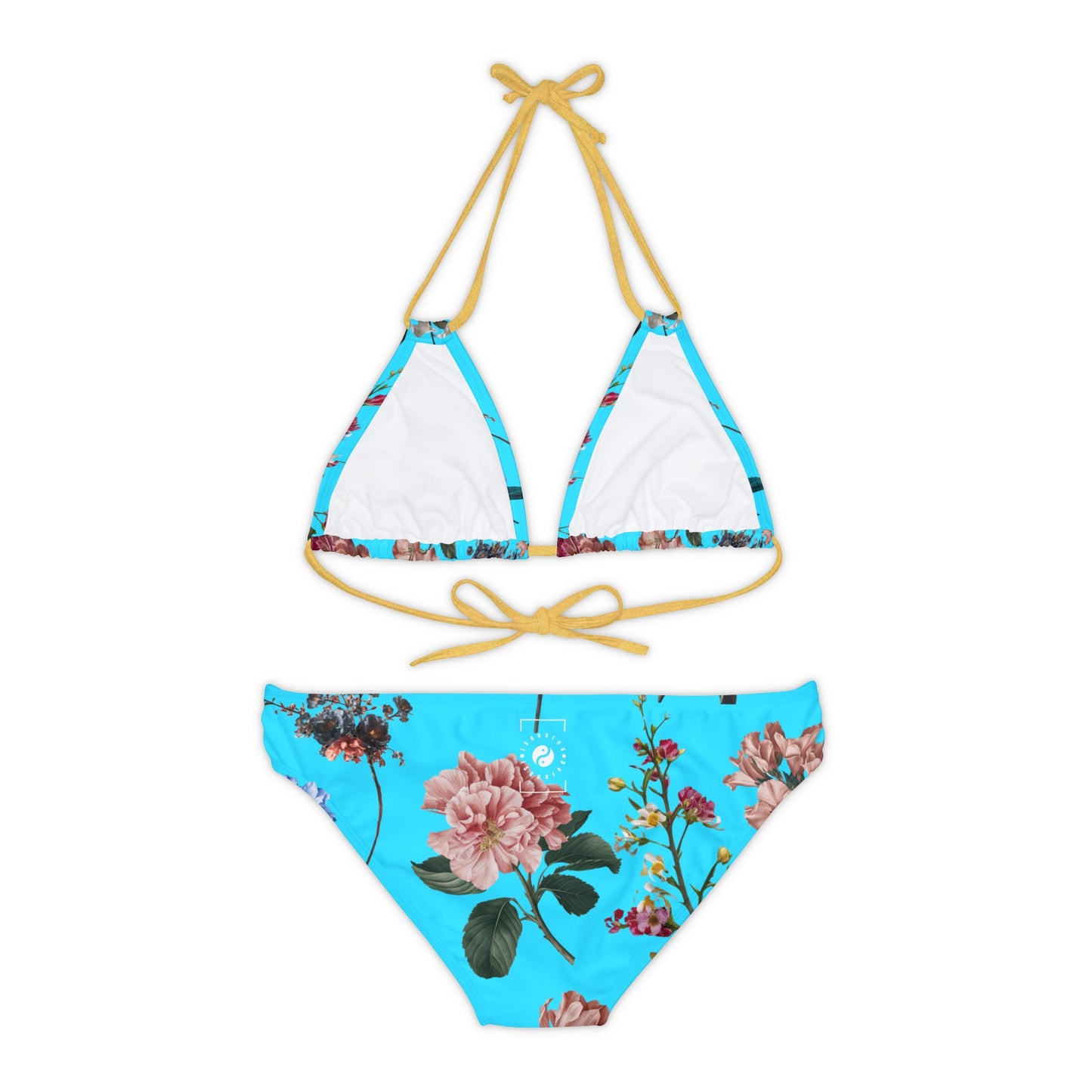 Botanicals on Azure - Ensemble bikini à lacets