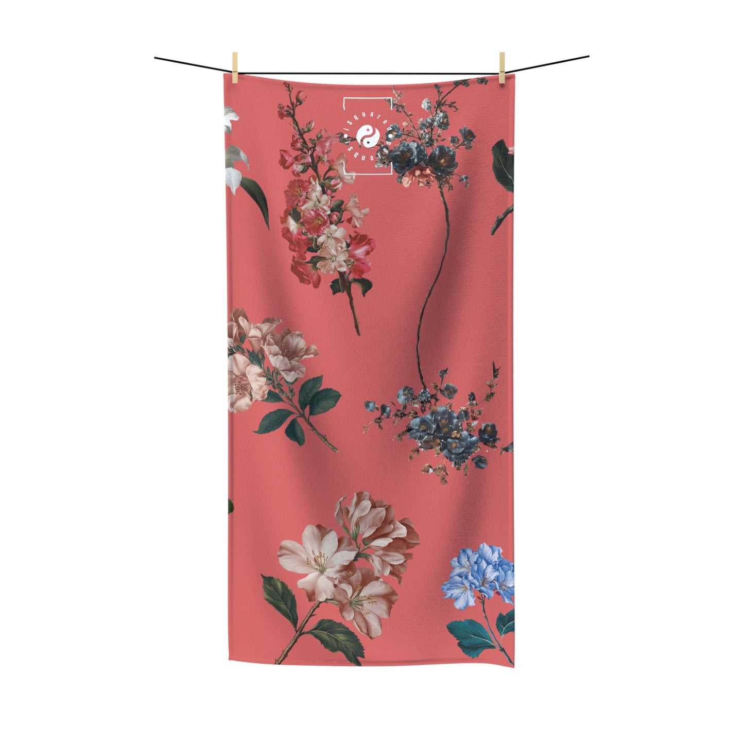 Botanicals on Coral - All Purpose Yoga Towel