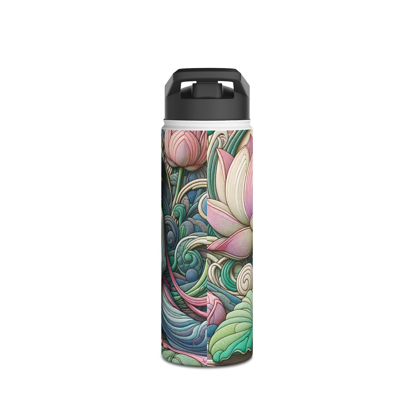 "Lotus Echo Serenity" - Water Bottle