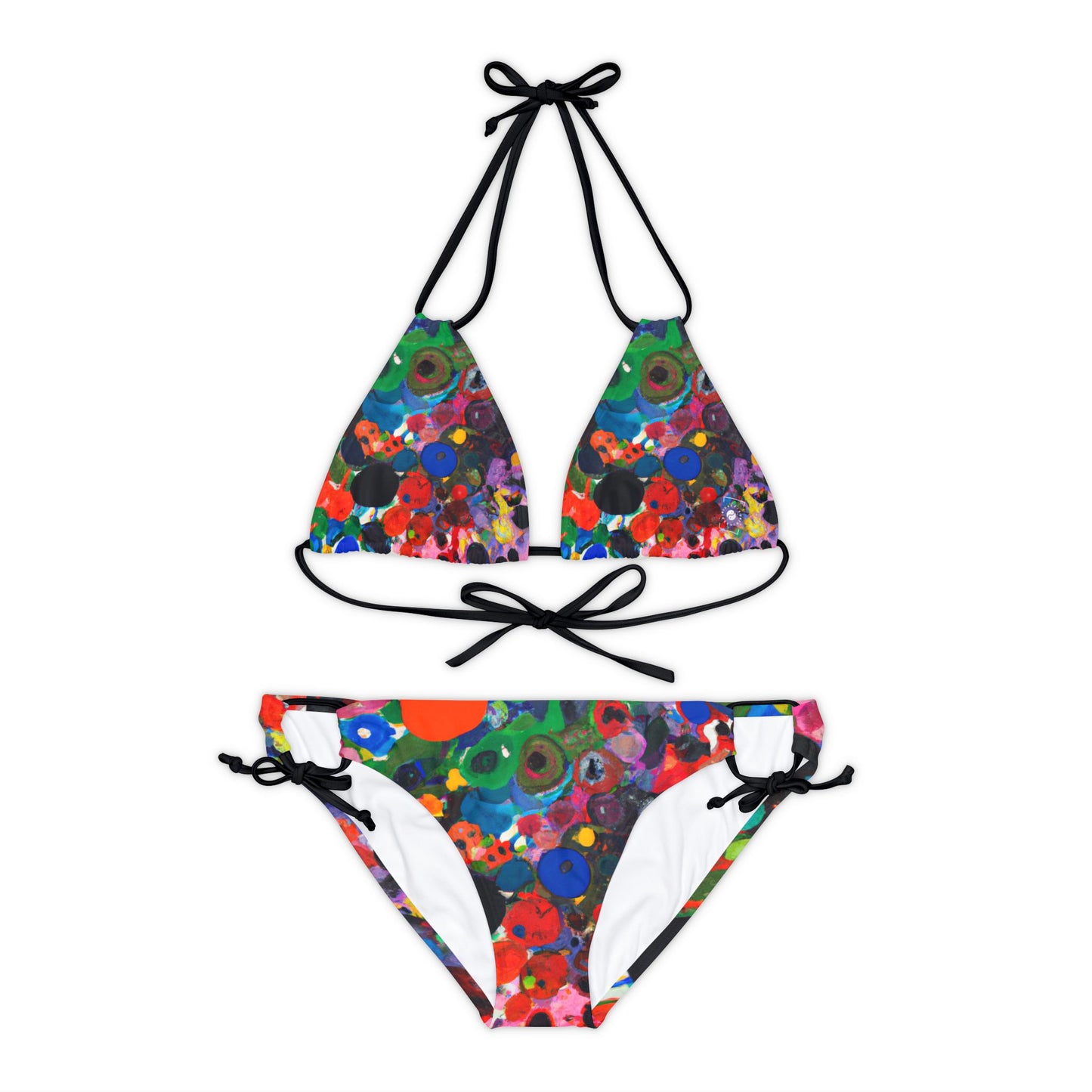 Ink drops meditation - Lace-up Bikini Set