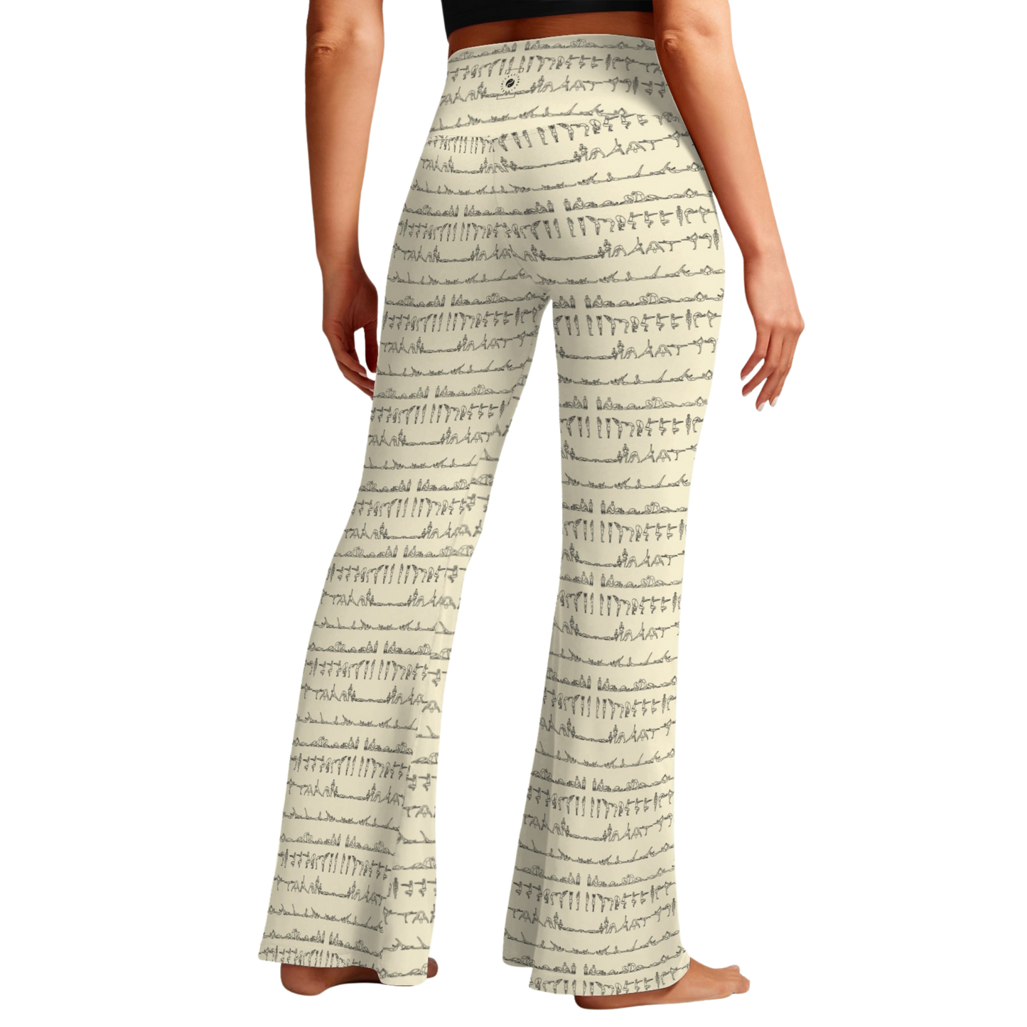 Bikram Pastel - Cross Waisted Flair Leggings