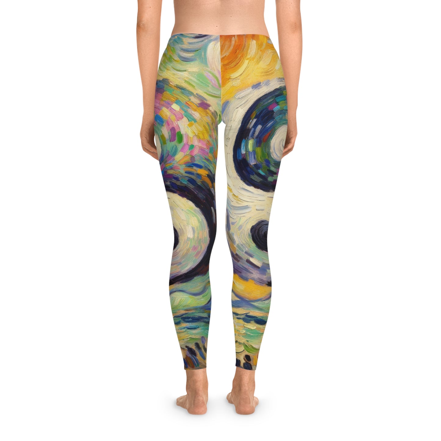 "Spectral Duality: An Impressionist Balance" - Unisex Tights