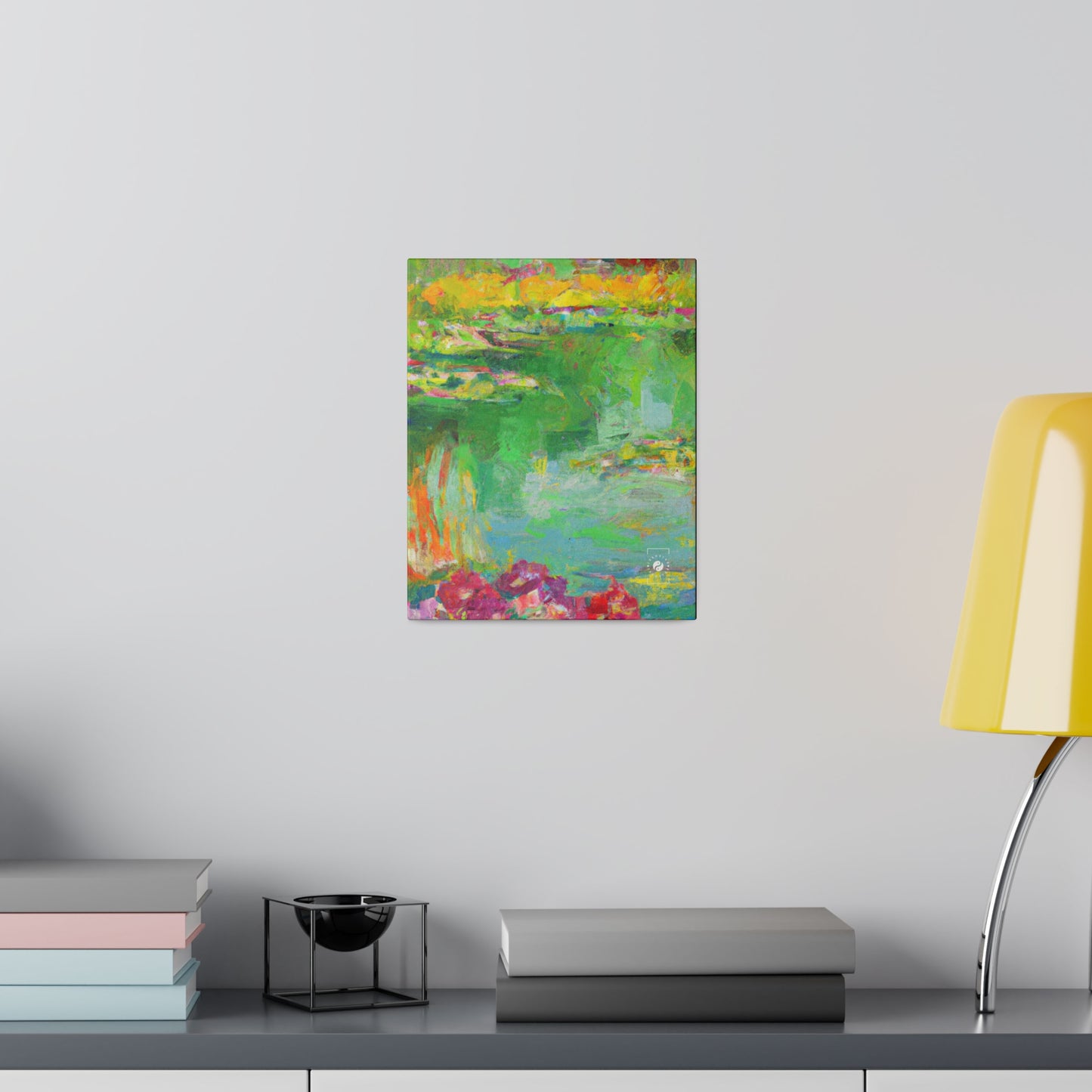 "Lily Aquarelle: Dusk Reflections" - Art Print Canvas