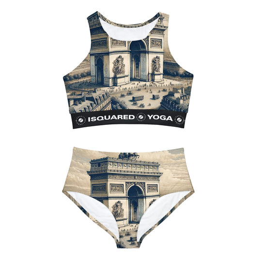 "Majesty of the Arc: A Napoleon Era Portrait" - Hot Yoga Bikini Set