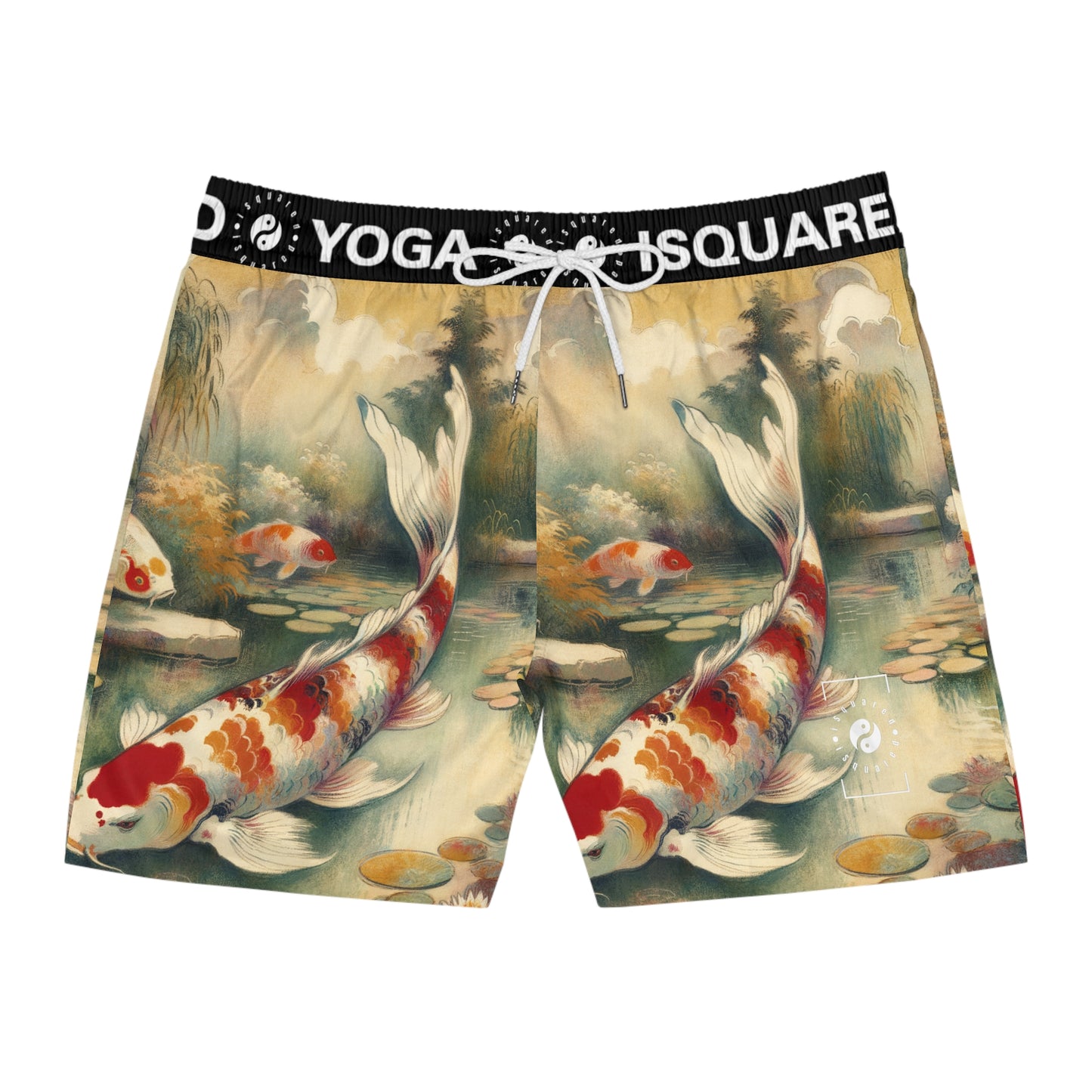 Koi Lily Pond - Swim Shorts (Mid-Length) for Men