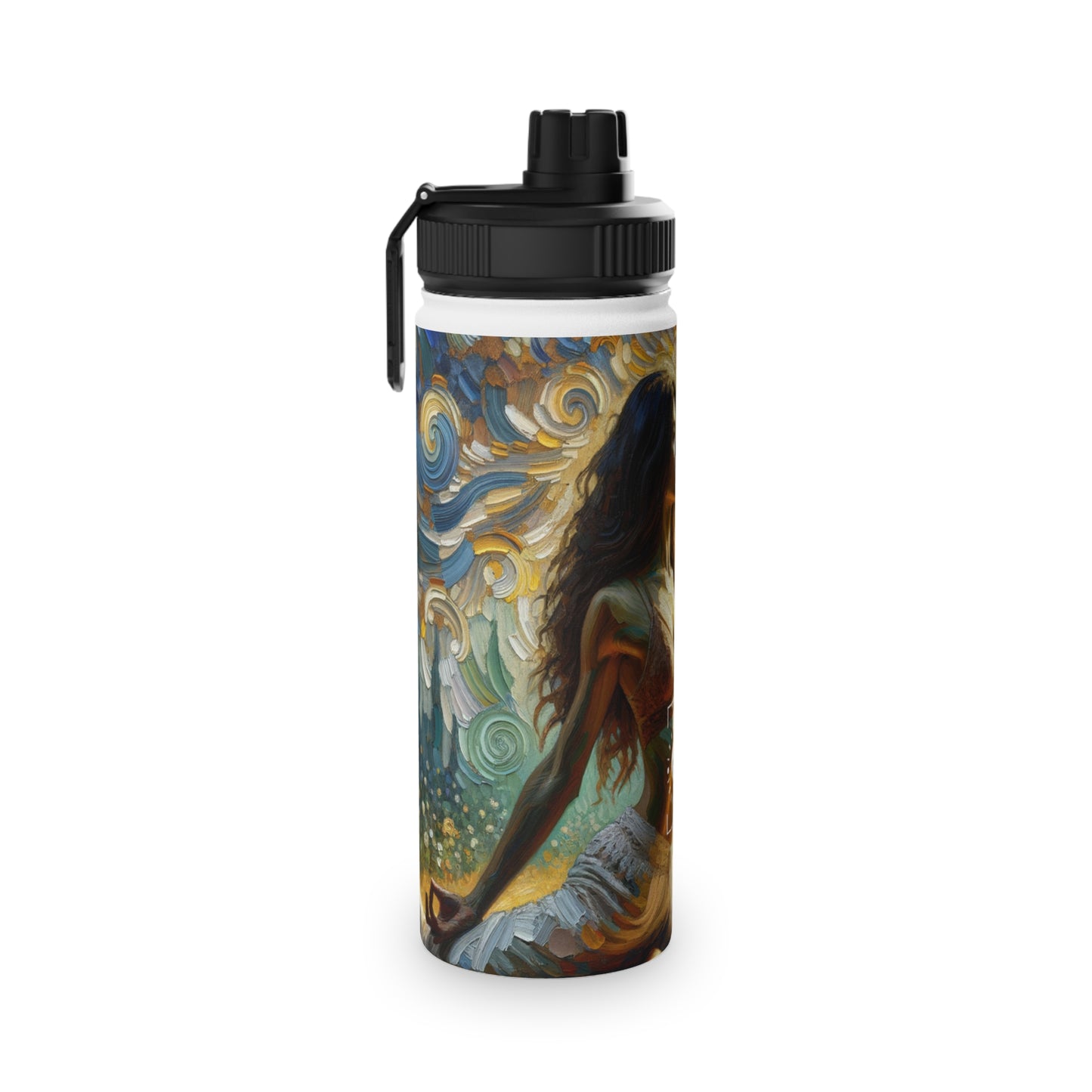 "Golden Warrior: A Tranquil Harmony" - Sports Water Bottle