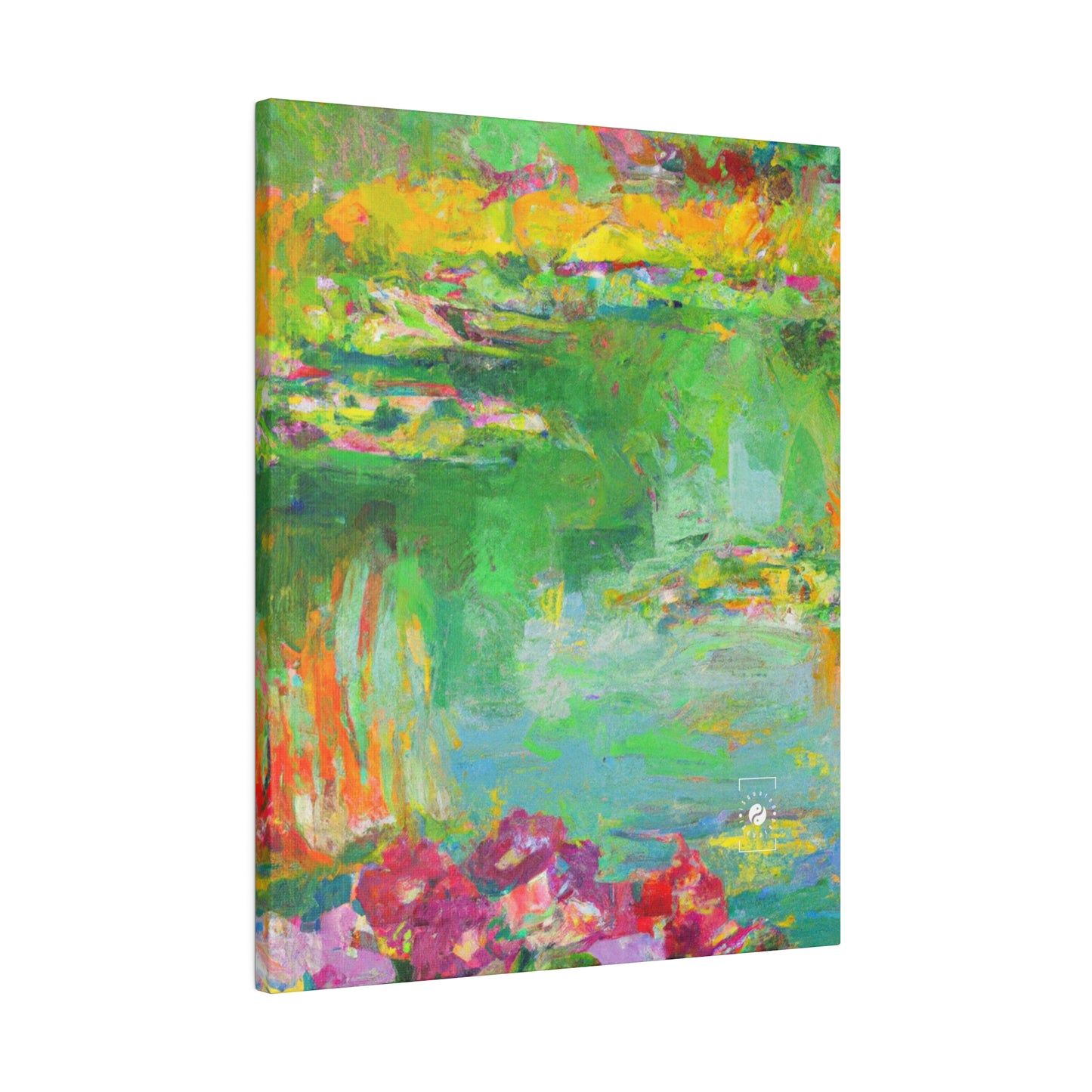 "Lily Aquarelle: Dusk Reflections" - Art Print Canvas