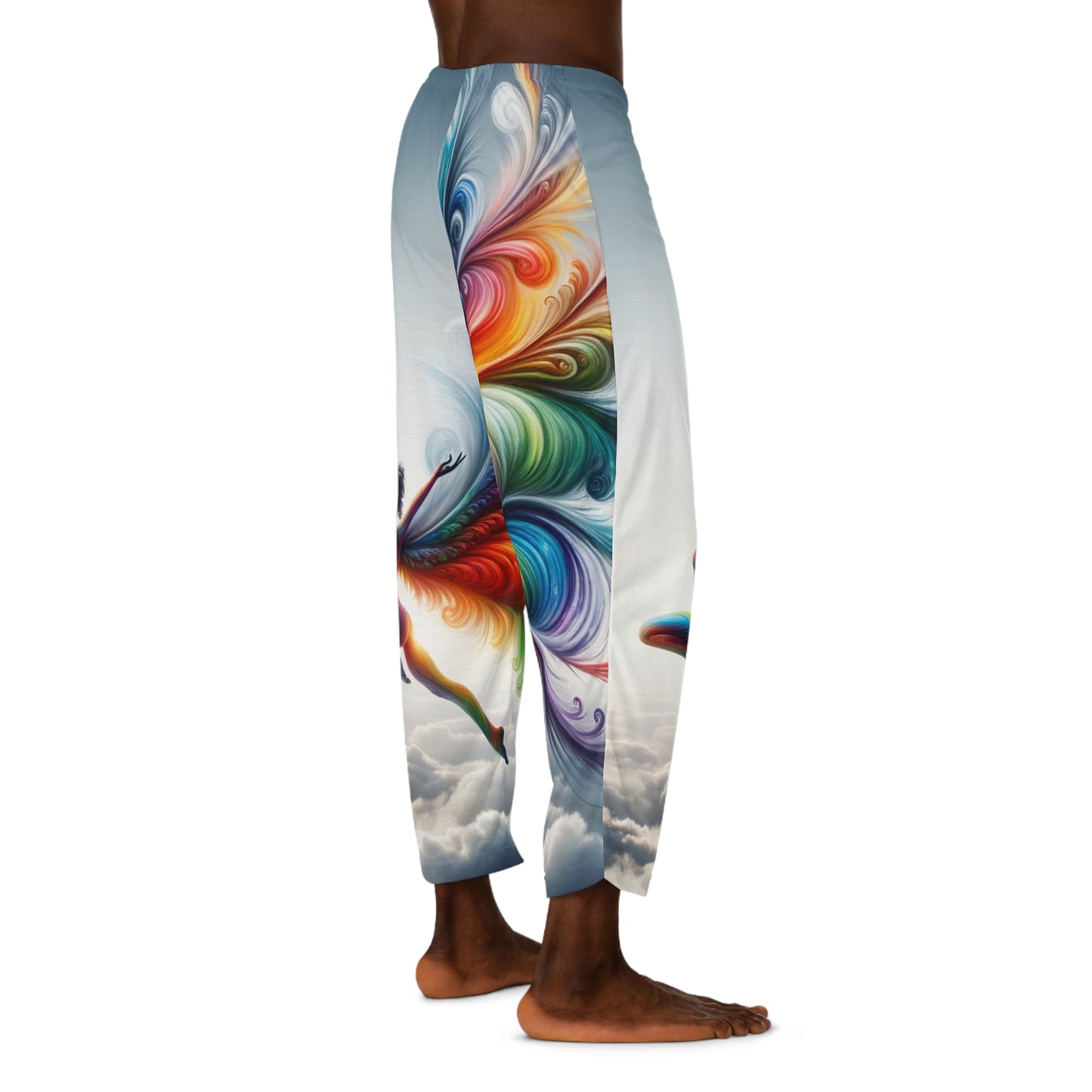 "Yogini's Rainbow Flight" - men's Lounge Pants