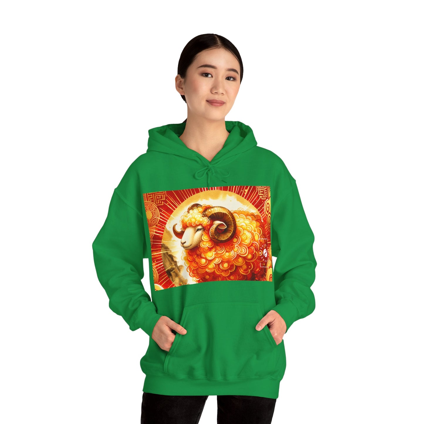 "Auspicious Gold of Divine Ewe: A Lunar New Year Revelry" - Hoodie