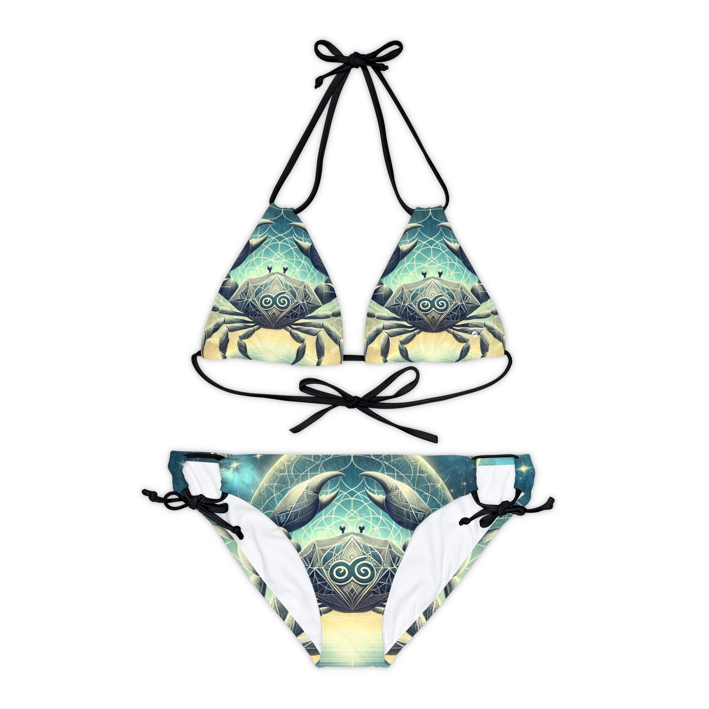 Crab Constellation Yoga - Lace-up Bikini Set