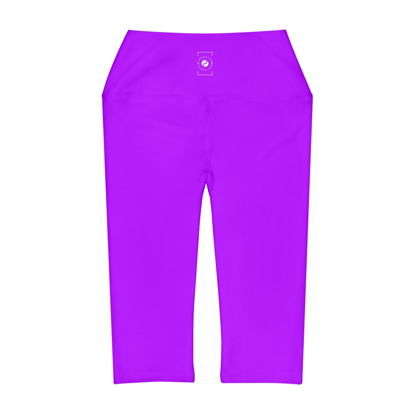 #BF00FF Violet Électrique - Legging Capri Taille Haute