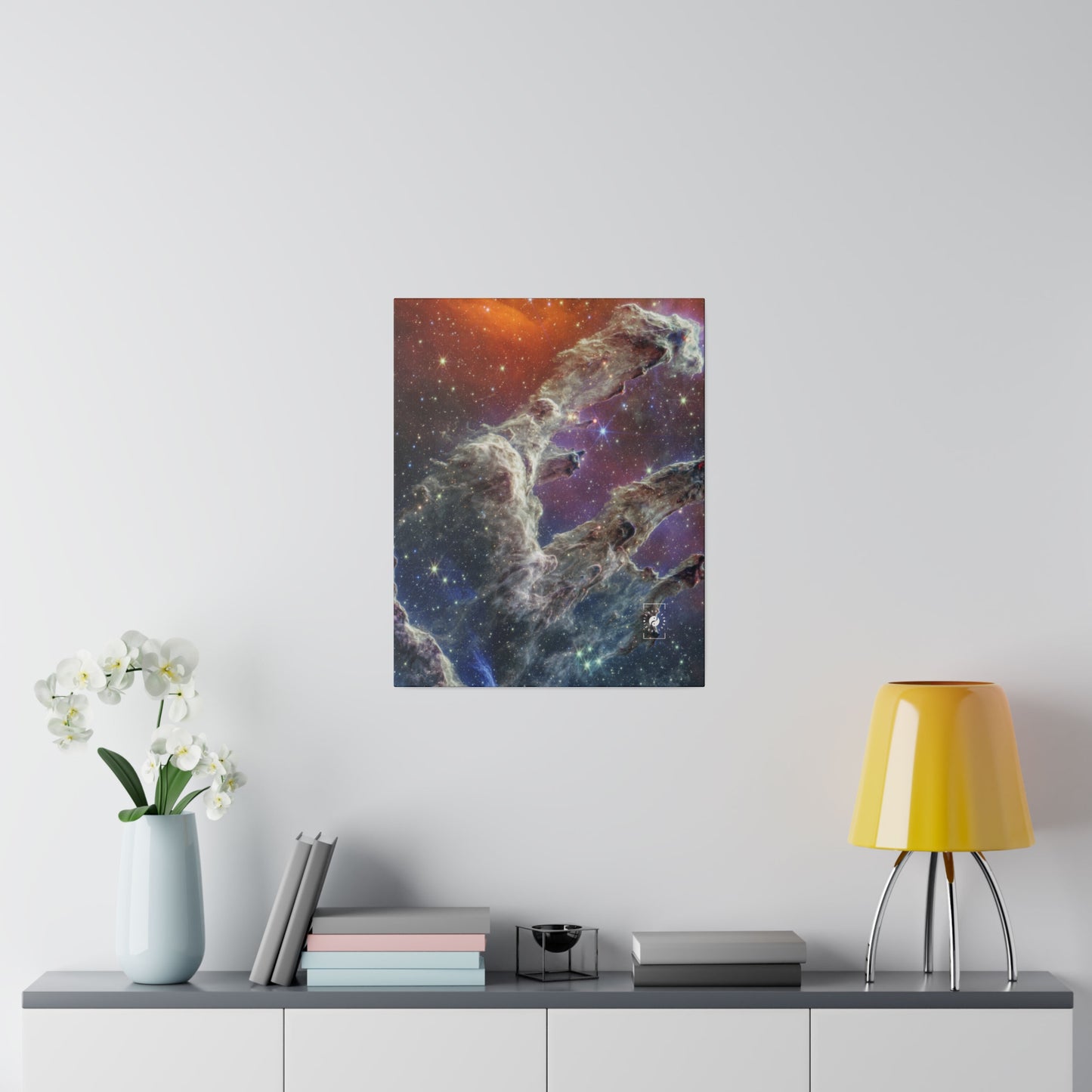 Pillars of Creation (NIRCam and MIRI Composite Image) - JWST Collection - Art Print Canvas