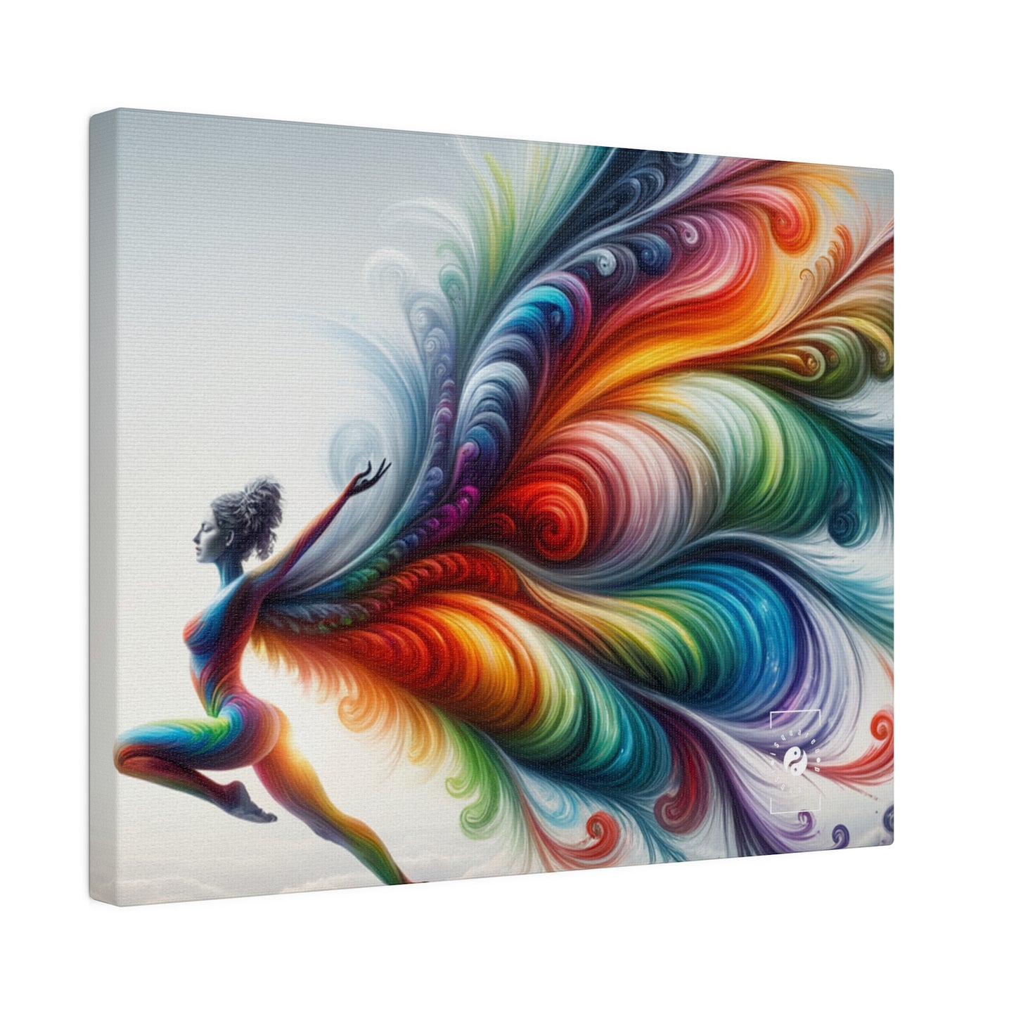 "Yogini's Rainbow Flight" - Art Print Canvas